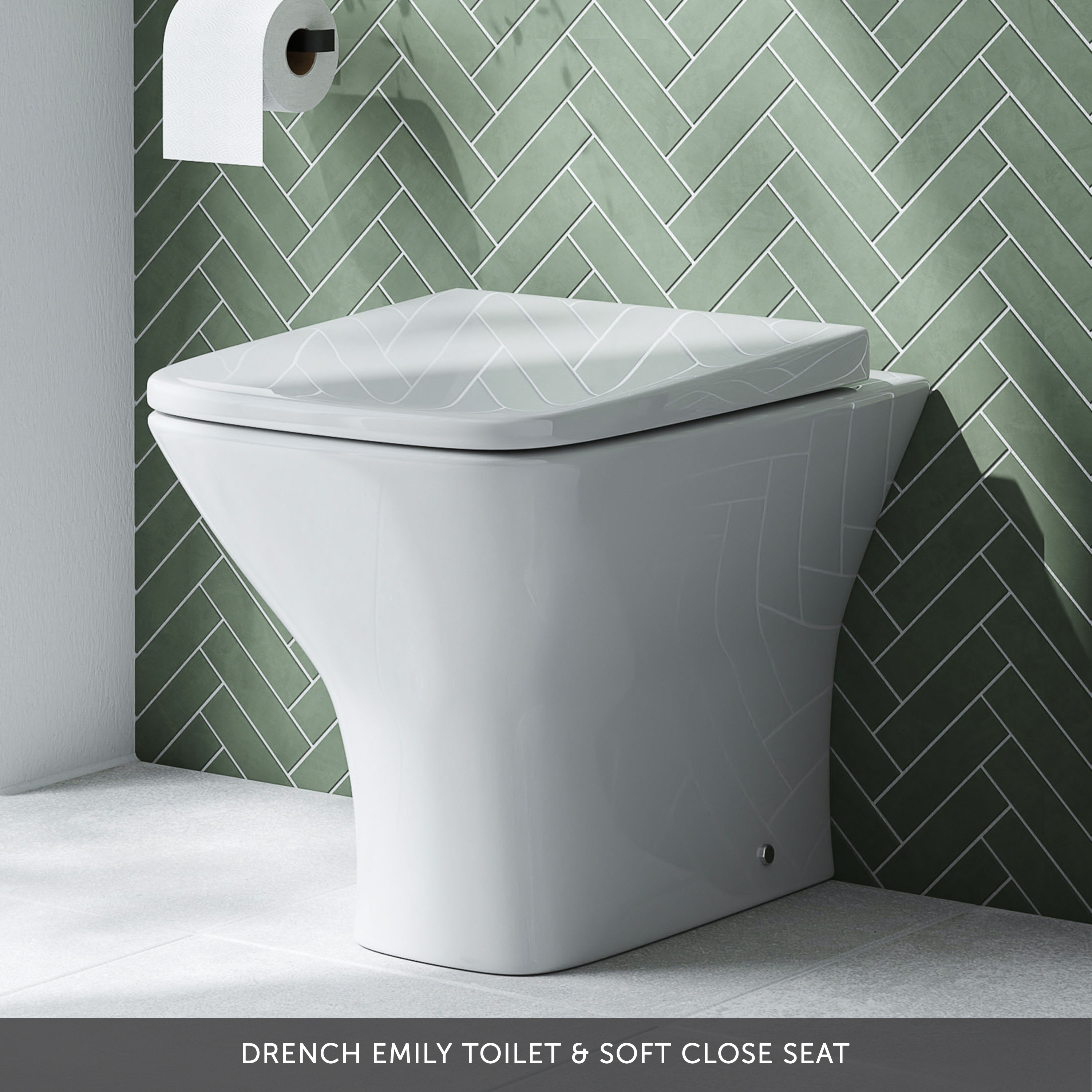 Emily 1000mm Combination Bathroom Toilet & 2 Door Sink Unit - Gloss White