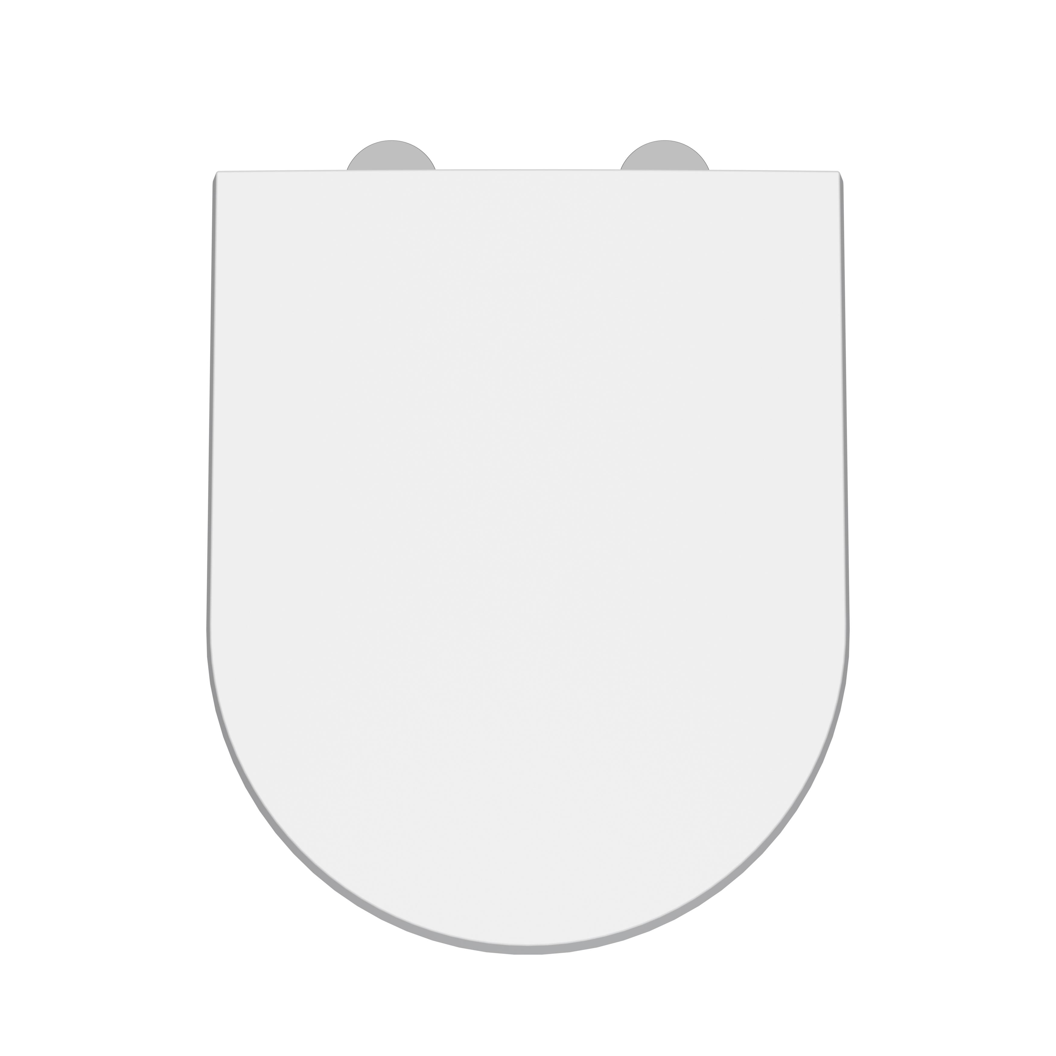 Vellamo D-Shaped Soft-Close Toilet Seat with Quick Release Hinges - 450 x 370mm