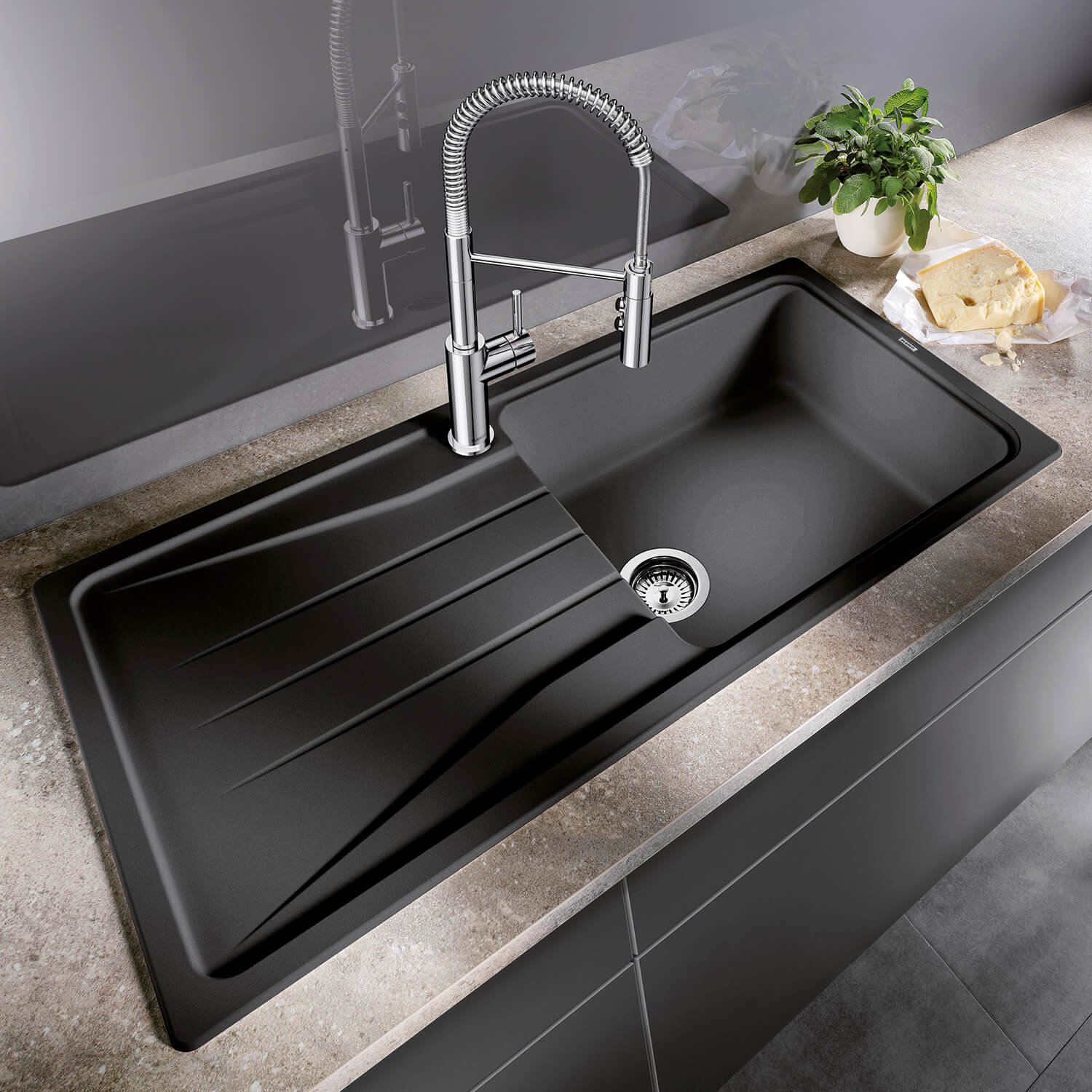Blanco Sona XL 6 S 1 Bowl Inset Silgranit Composite Kitchen Sink & Waste with Reversible Drainer - 1000 x 500mm