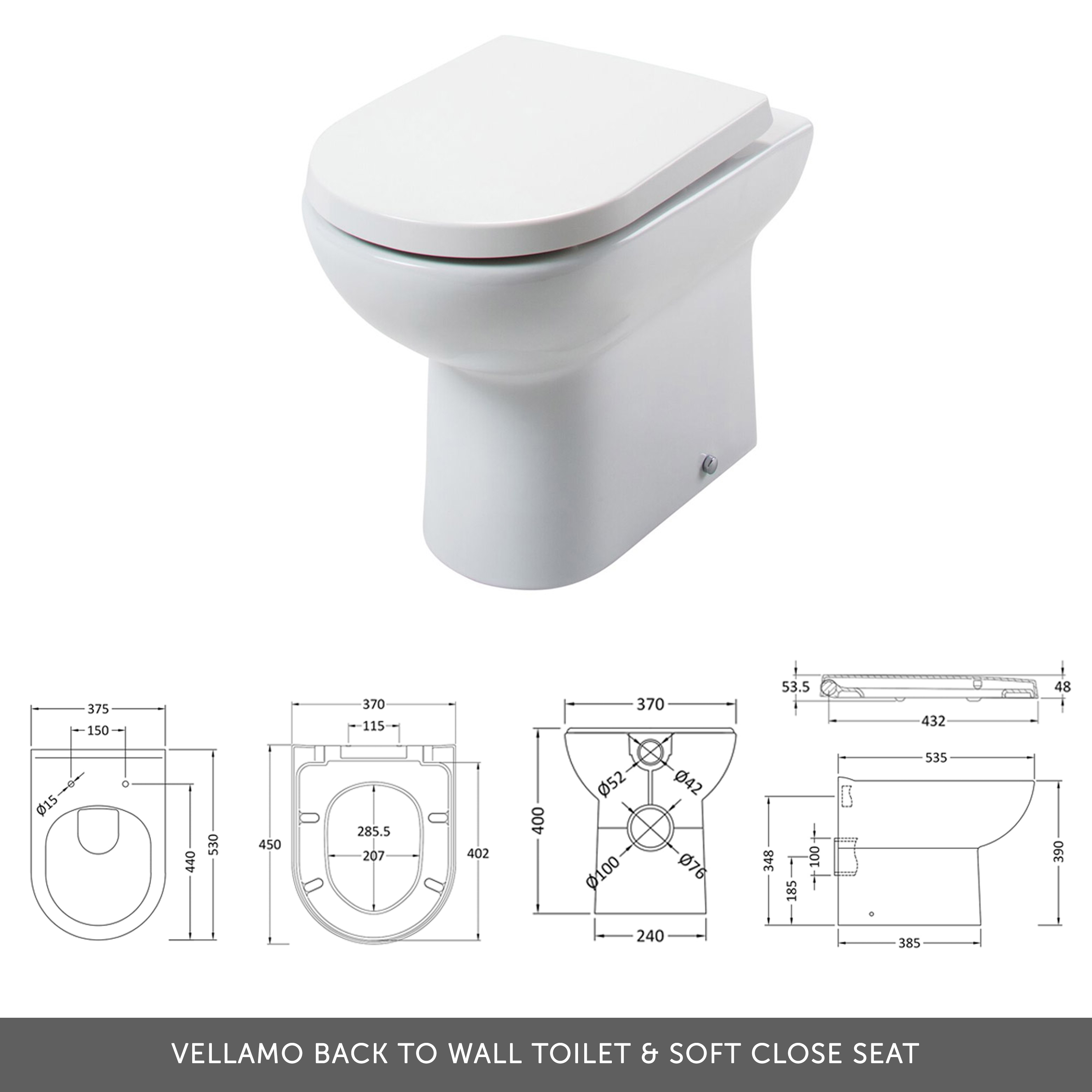 Erin 1100mm Gloss White Combination Bathroom 2 Door Sink & Toilet Unit