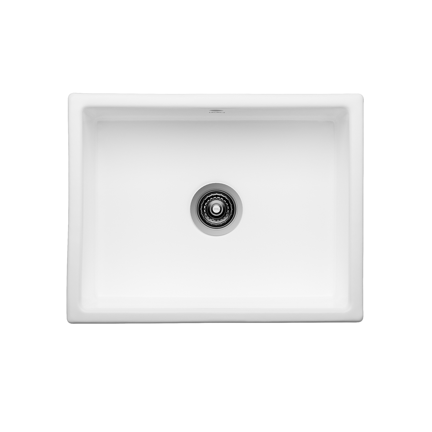 Thomas Denby Oxford Belfast 1 Bowl Gloss White Ceramic Kitchen Sink - 595 x 465mm