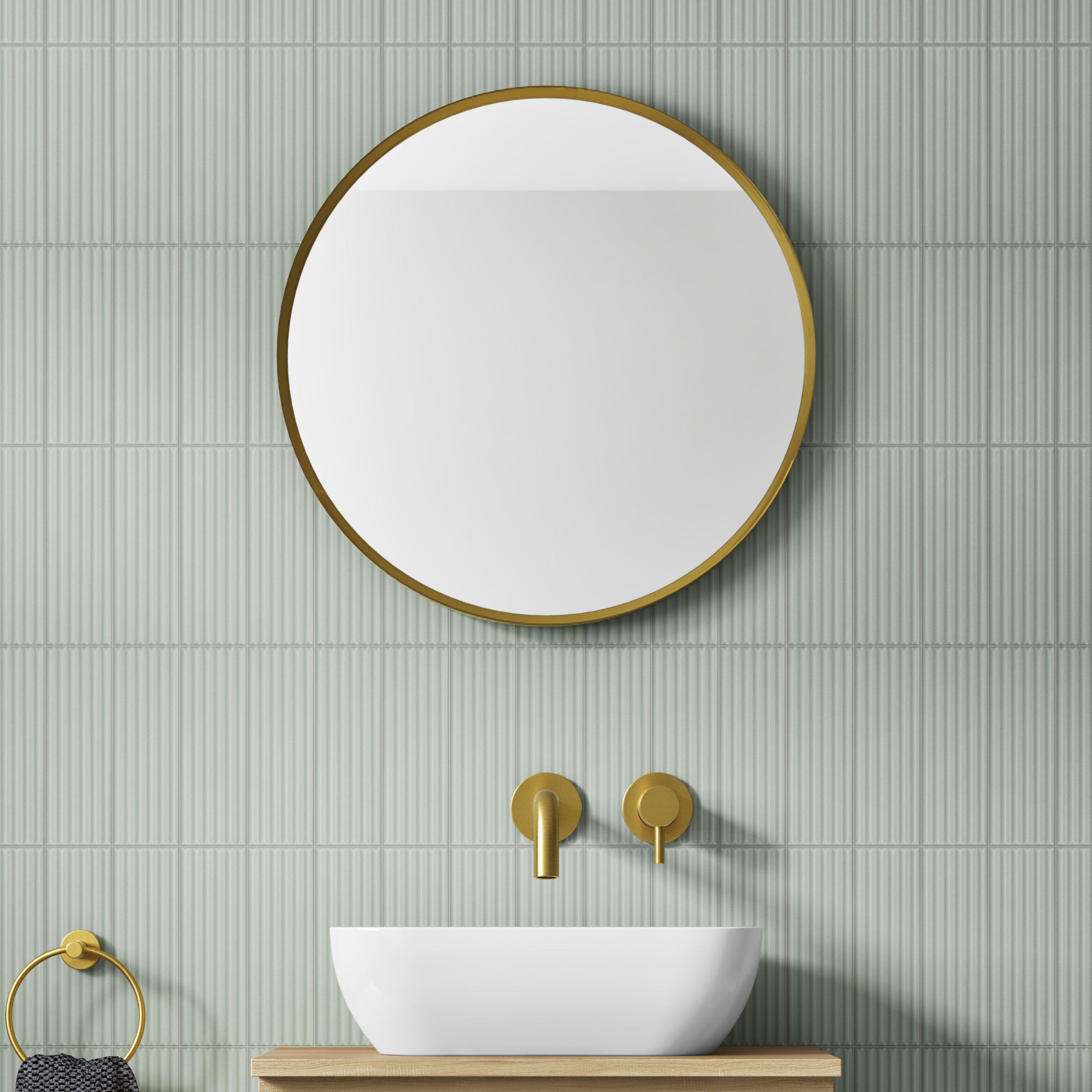 VOS Round Framed Mirror - 600mm