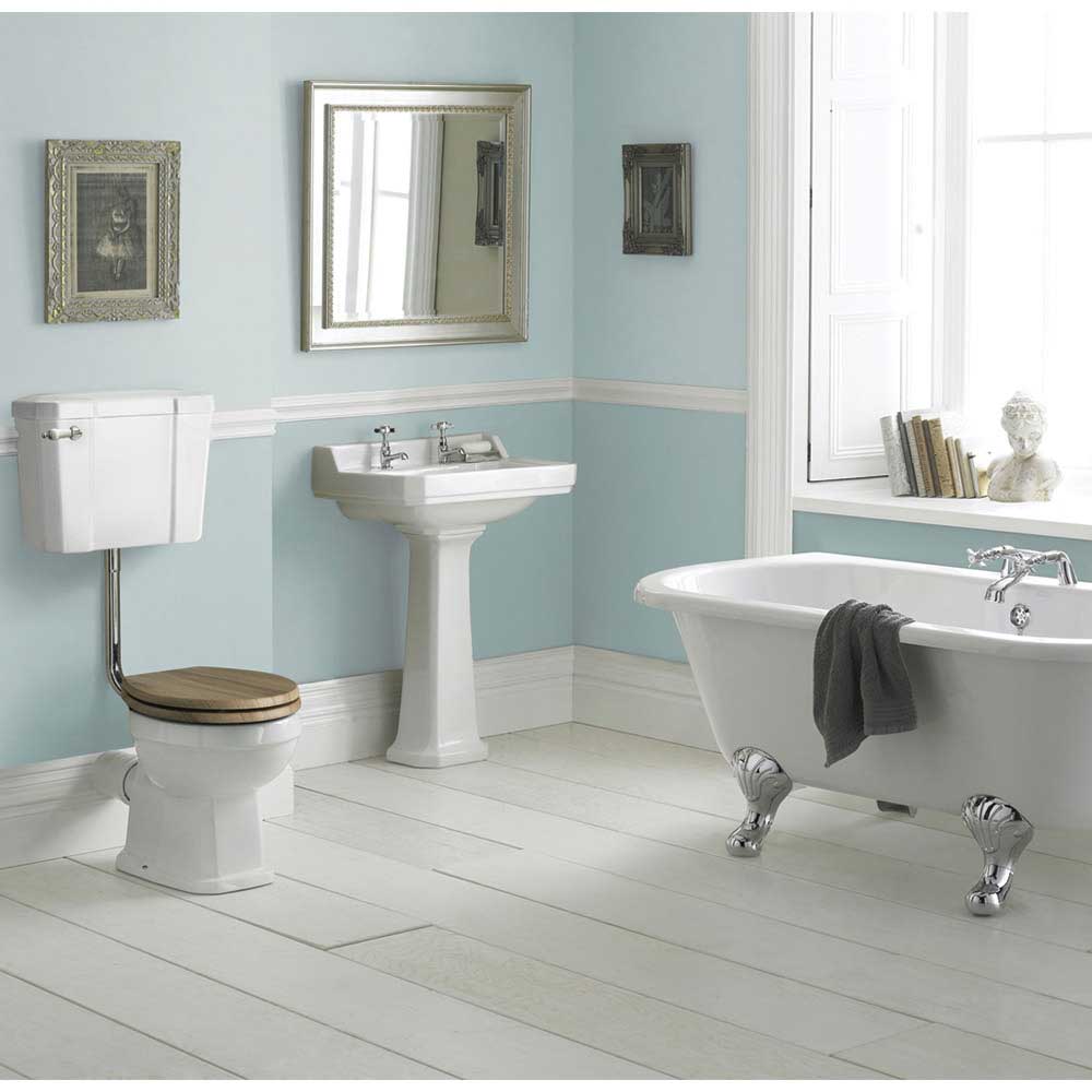 Butler & Rose Catherine 600mm Full Pedestal & Basin - 2 Tap Hole