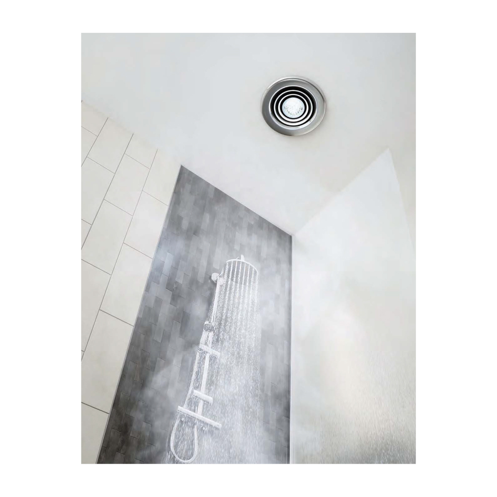 hib. Turbo LED Illuminated Inline Ceiling Ventilation System - Chrome
