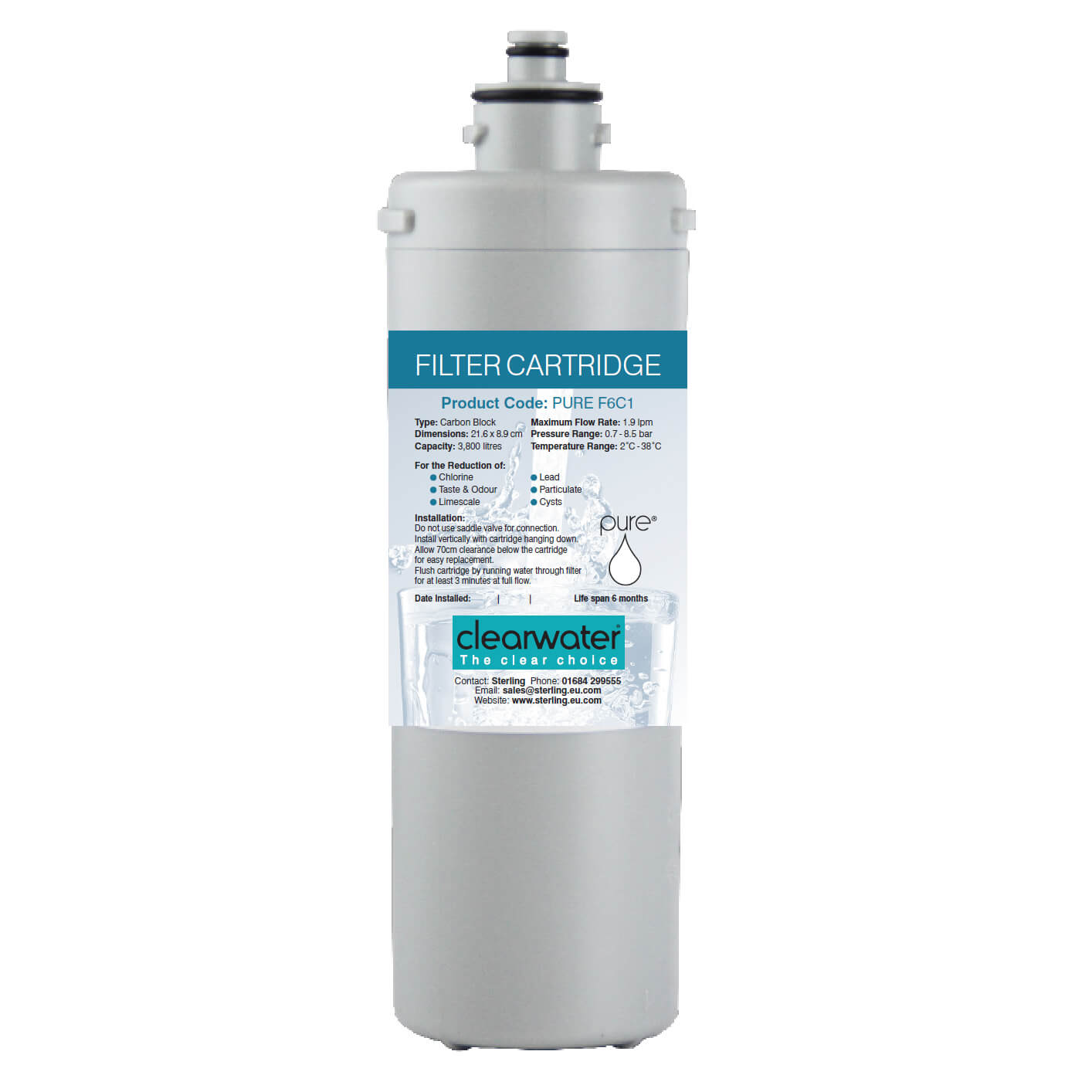 Clearwater Hotshot 2 Instant Filtered Kettle Hot Water Tap & Cold Filtered Water with Boiler Unit and Filter Cartridge - Brushed Nickel