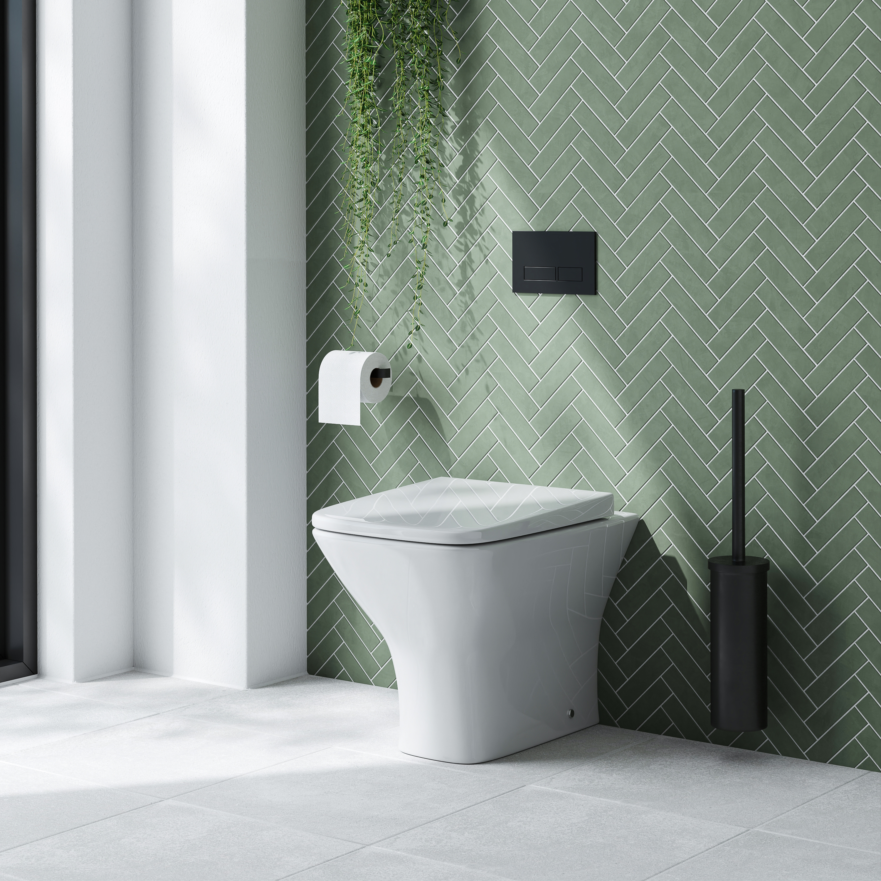 Emily Compact Rimless Back To Wall Toilet & Soft Close Seat