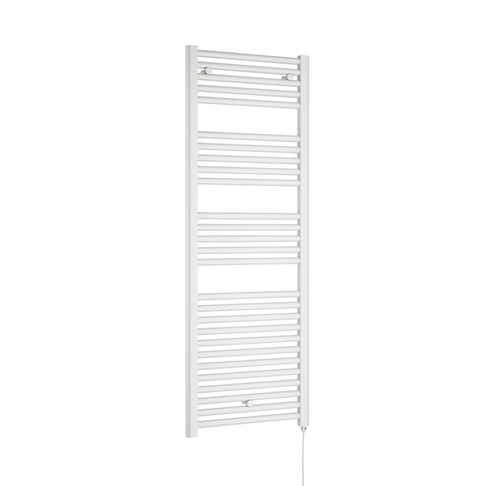 Brenton Hestia Electric Straight White Heated Towel Rail - 1375 x 480mm
