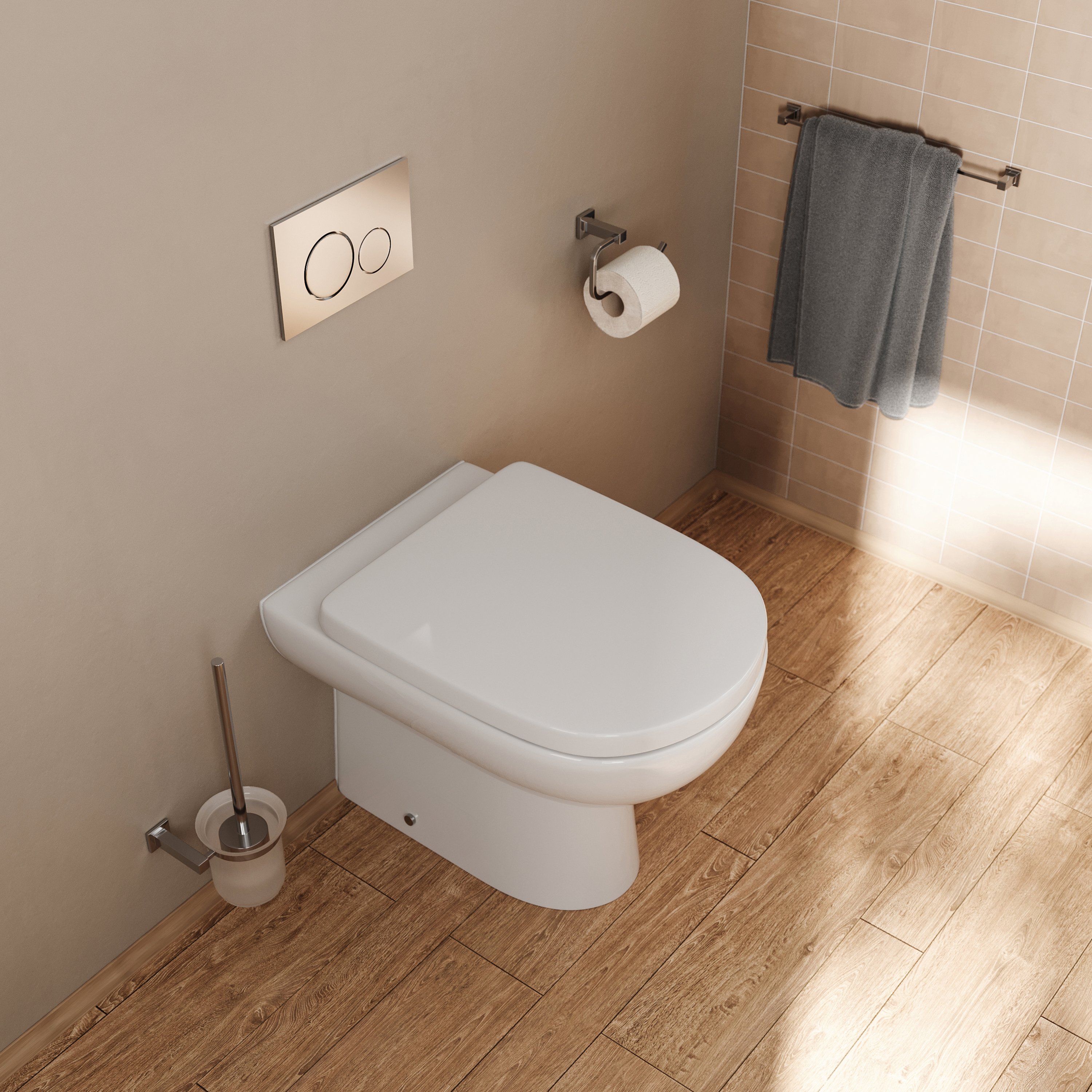 Anderson Rimless Back to Wall Toilet & Soft Close Seat