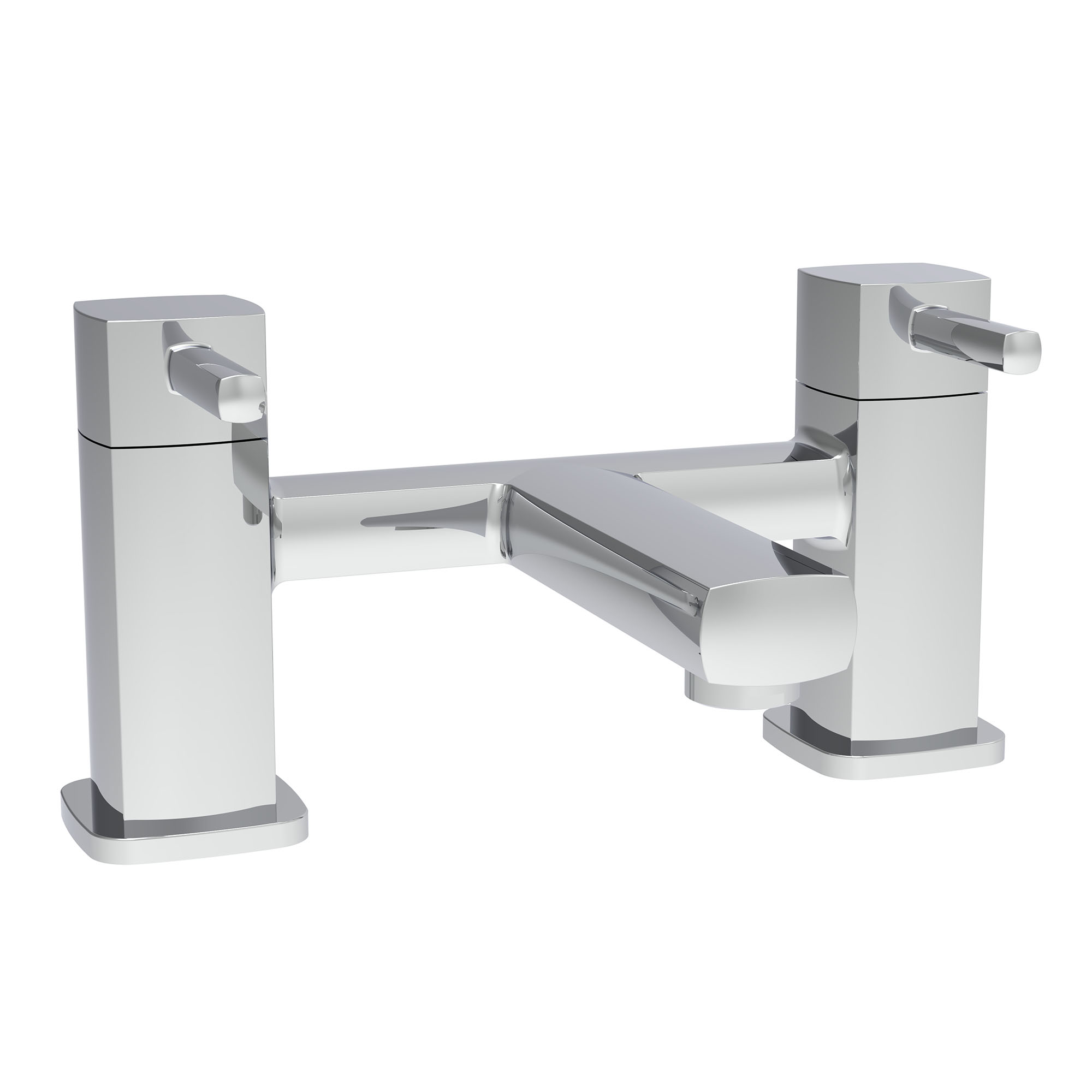 Vellamo Quadro Chrome Deck Mounted Bath Filler