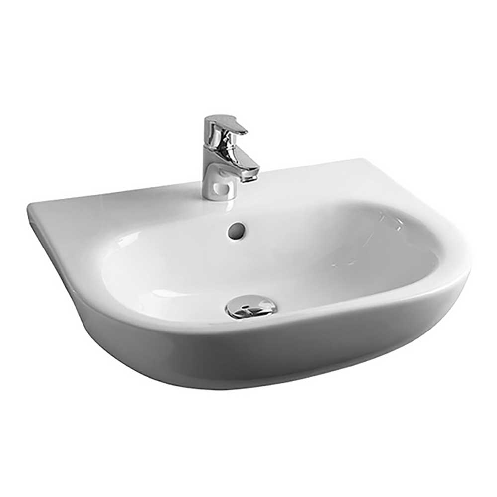 RAK Tonique 520mm Semi Recessed 1 Tap Hole Basin