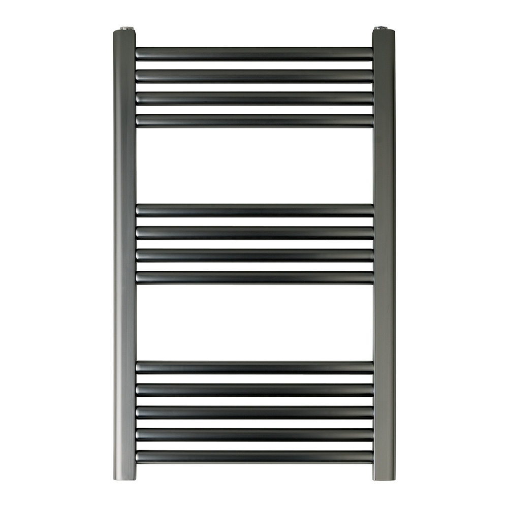 EliteHeat Steel Ladder Heated Towel Rail 25mm Bars - Brushed Black