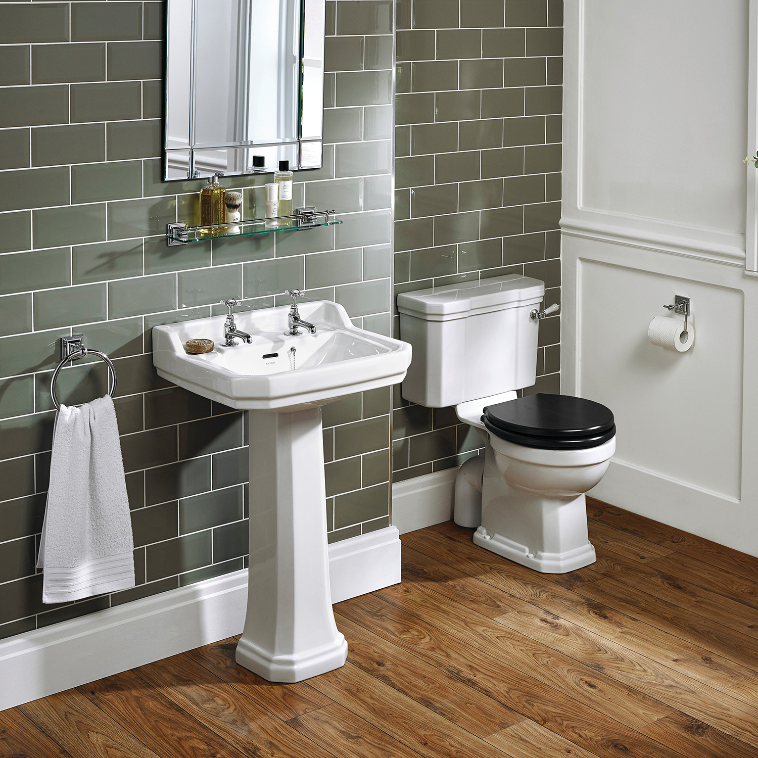 Ideal Standard Waverley 560mm Basin & Full Pedestal