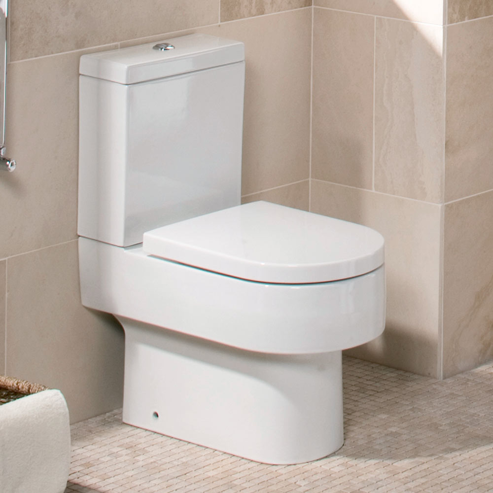 Auk Modern Close Coupled Toilet with Soft Close Seat