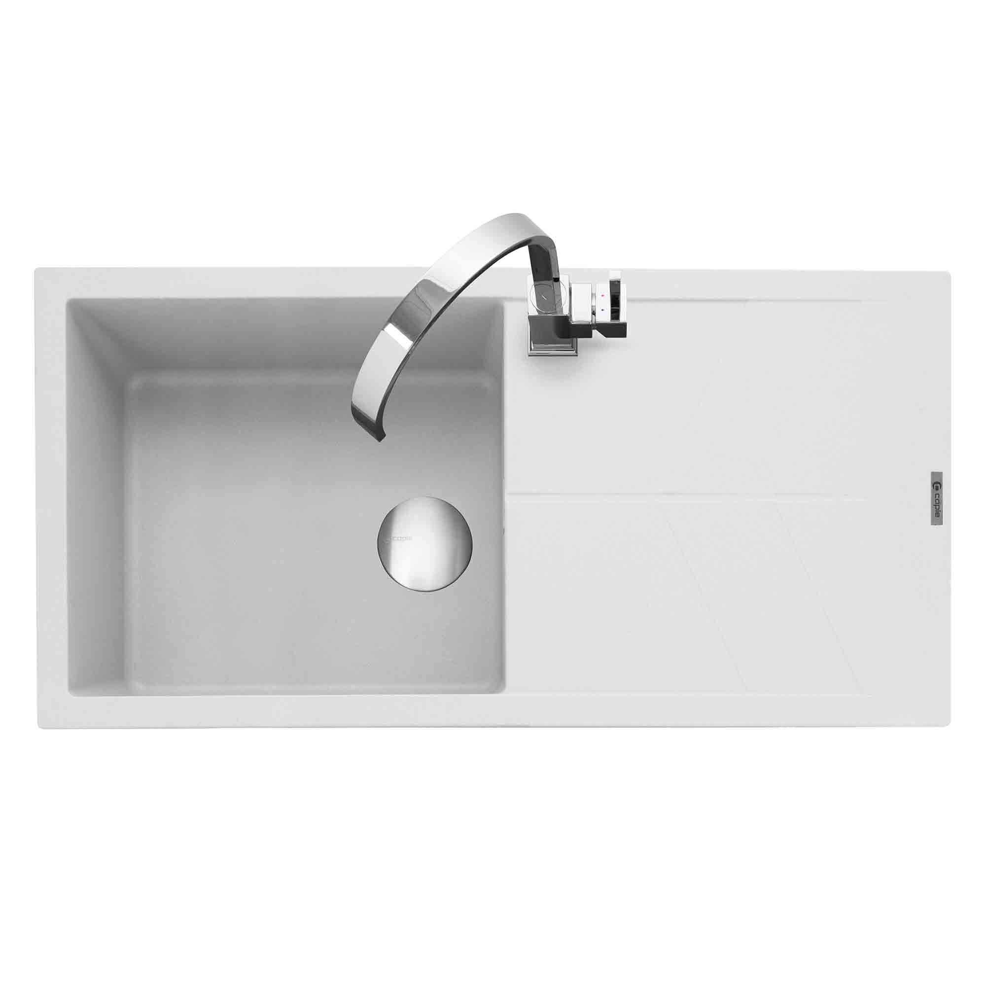 Caple Sotera 1 Bowl Granite Composite Kitchen Sink & Waste Kit with Reversible Drainer - 1000 x 500mm