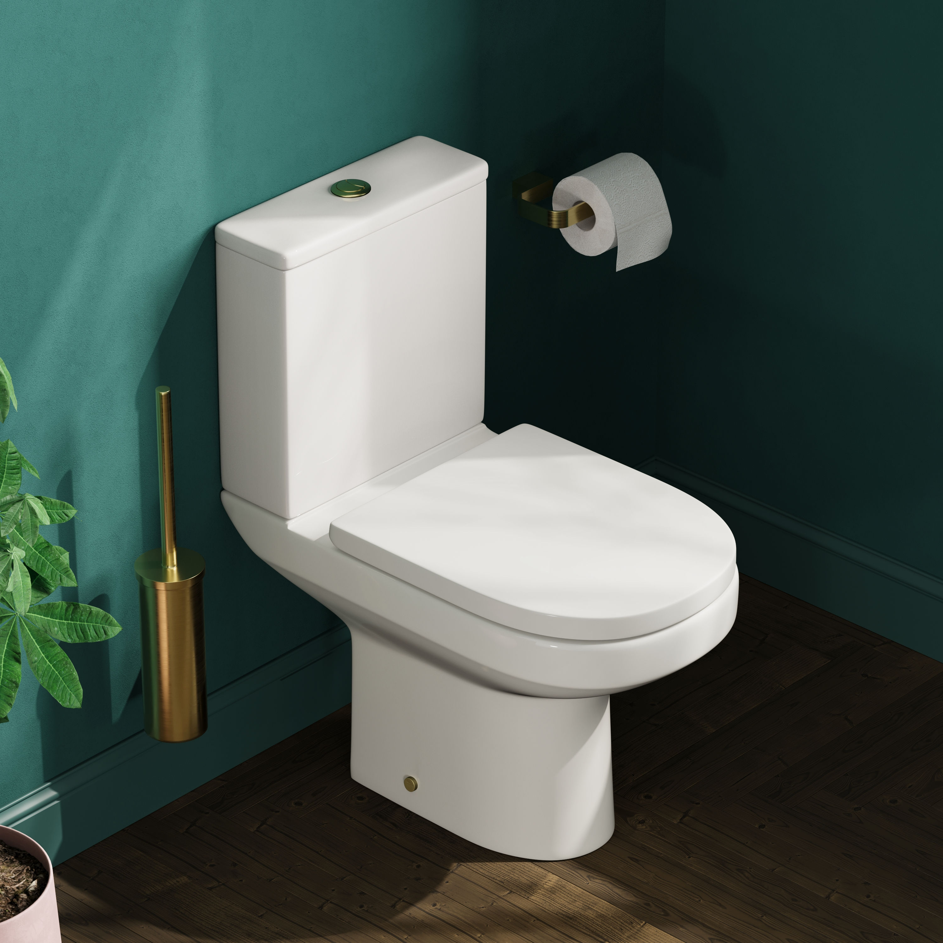 Lorraine Rimless Close Coupled Compact Toilet & Soft Close Seat