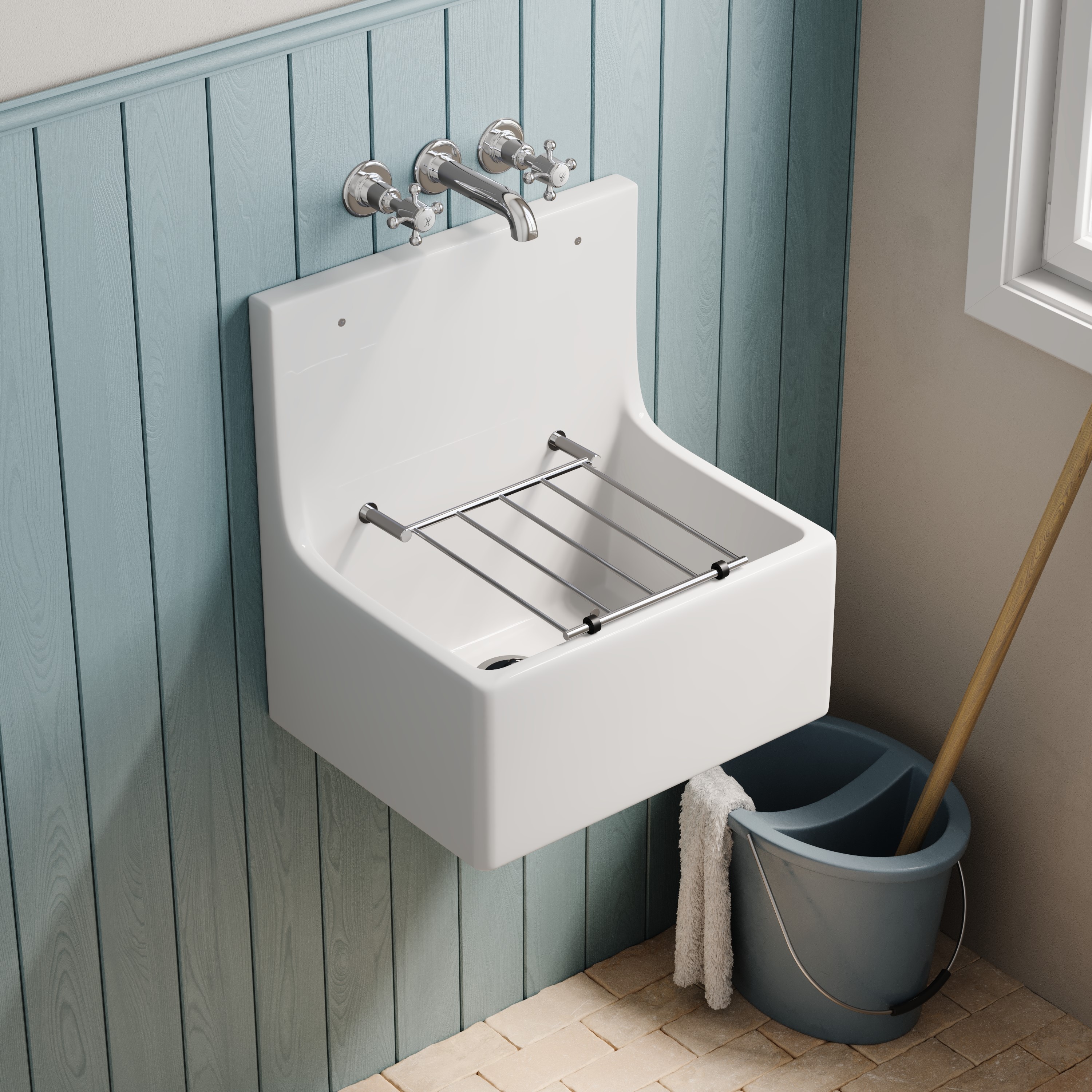 Butler & Rose Ceramic Fireclay Cleaner Sink - 515 x 393mm