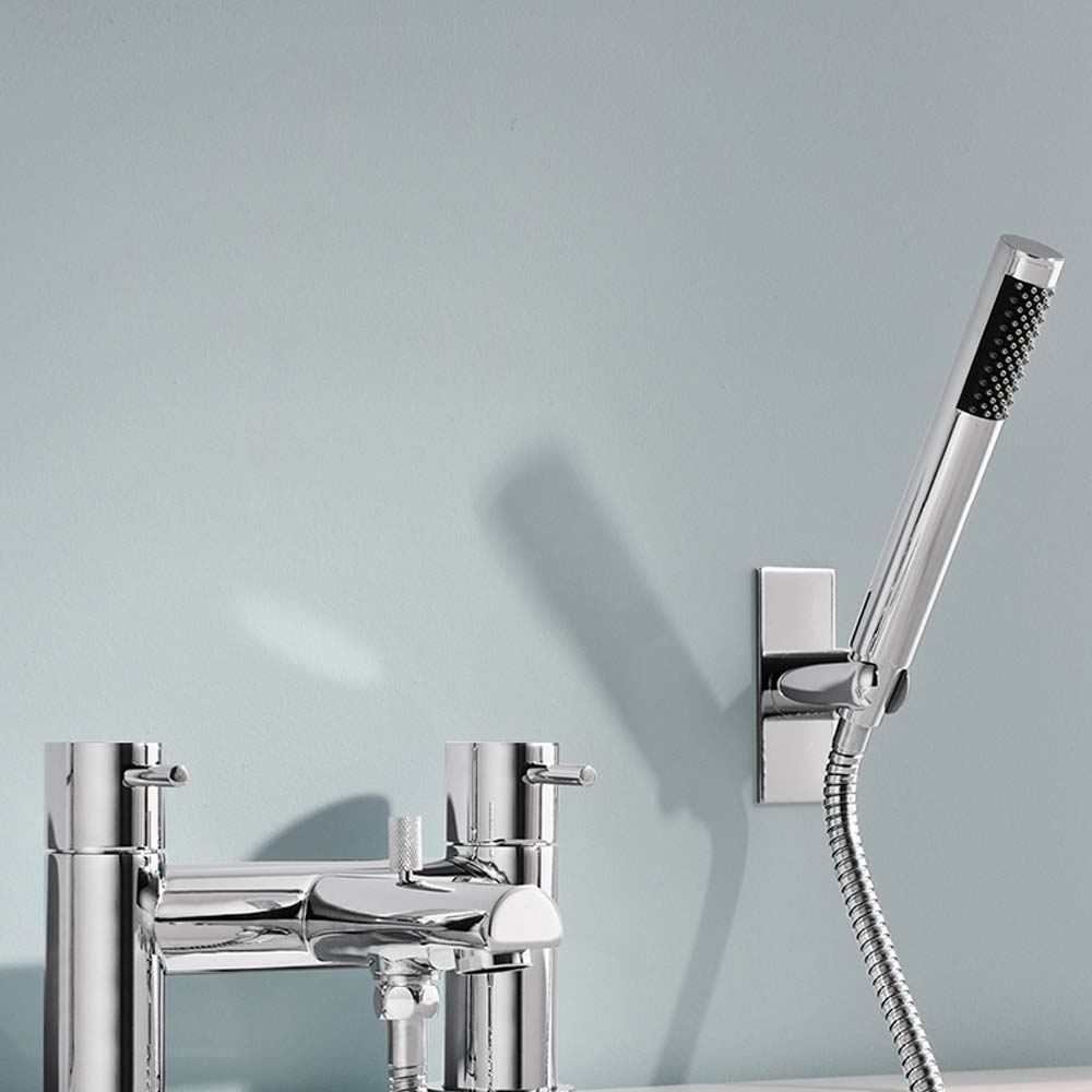 Crosswater Kai Lever Floor Standing Bath Shower Mixer with Handset Kit