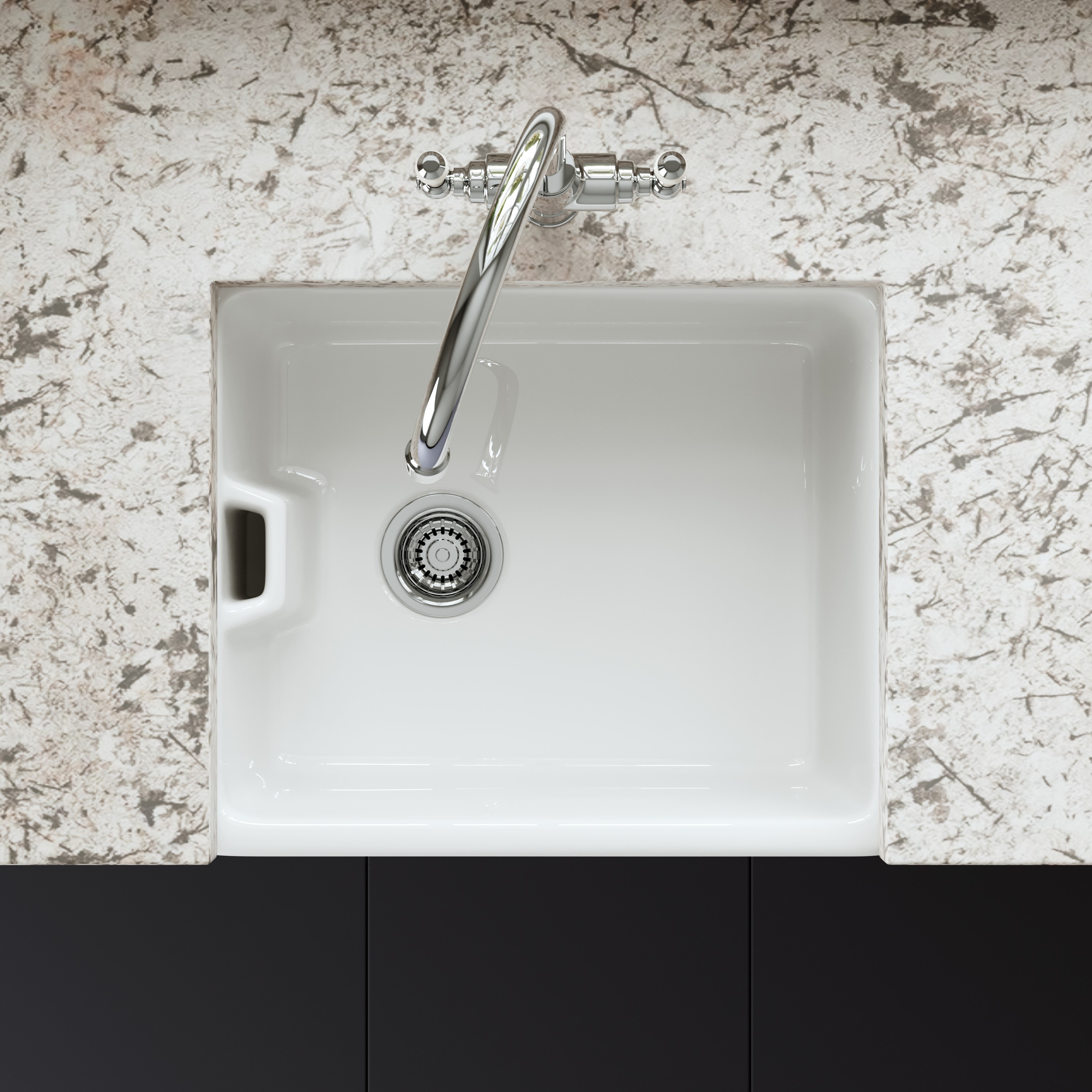 Butler & Rose Belfast / Butler Ceramic Fireclay Kitchen Sink - 460 x 380mm