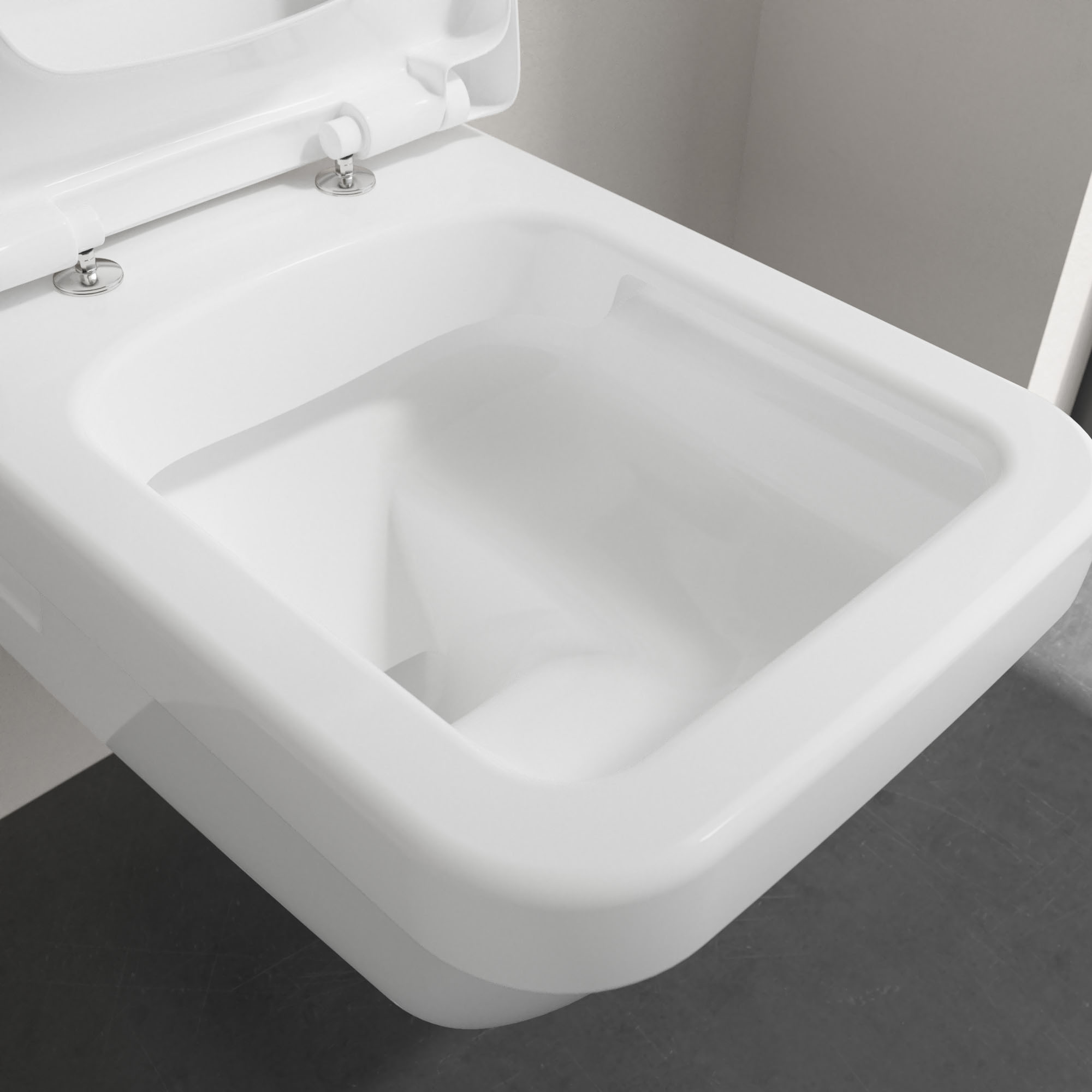 Villeroy & Boch Architectura Rimless Square Wall Hung Toilet & Soft Close Seat