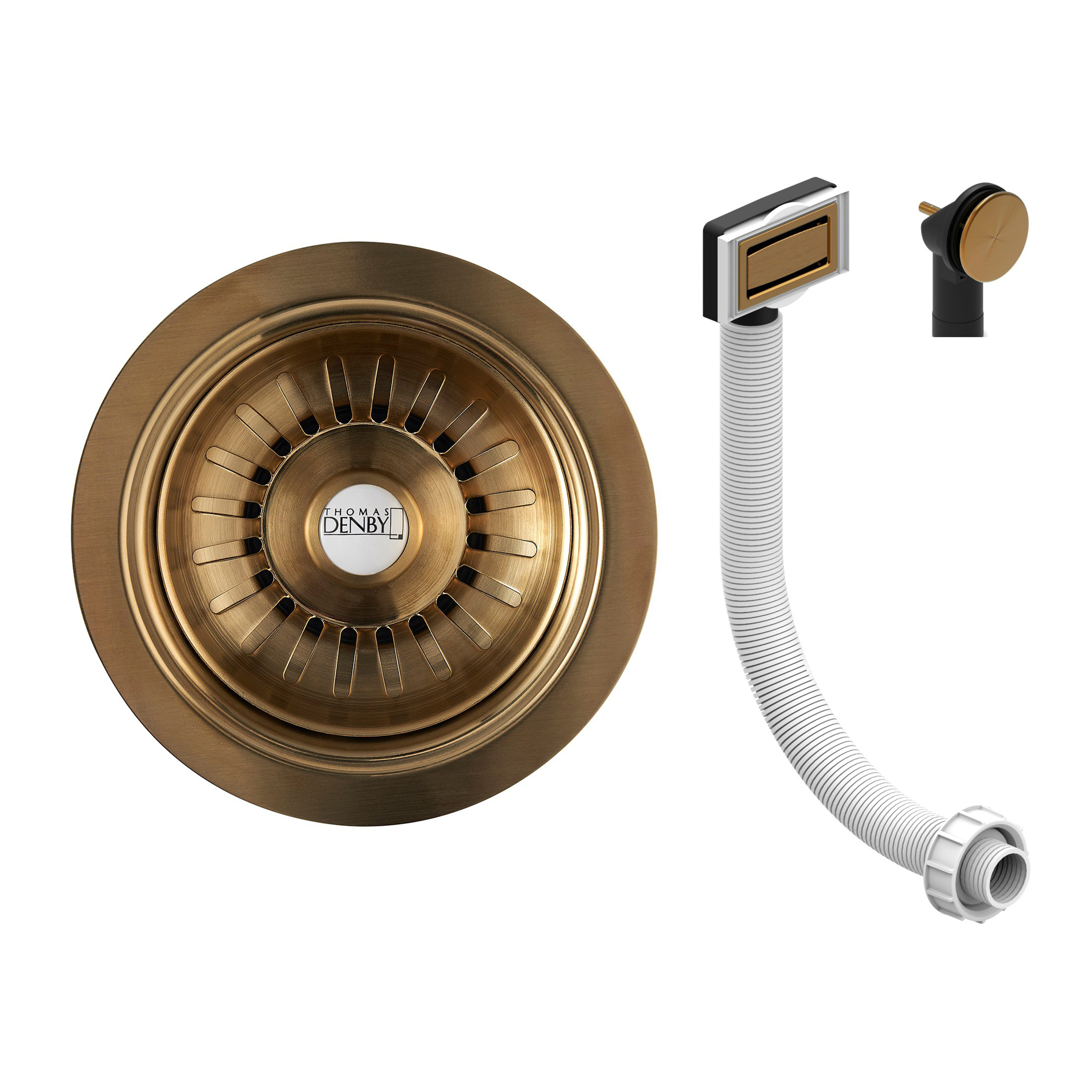 Thomas Denby 90mm Brushed Brass PVD Kitchen Sink Waste