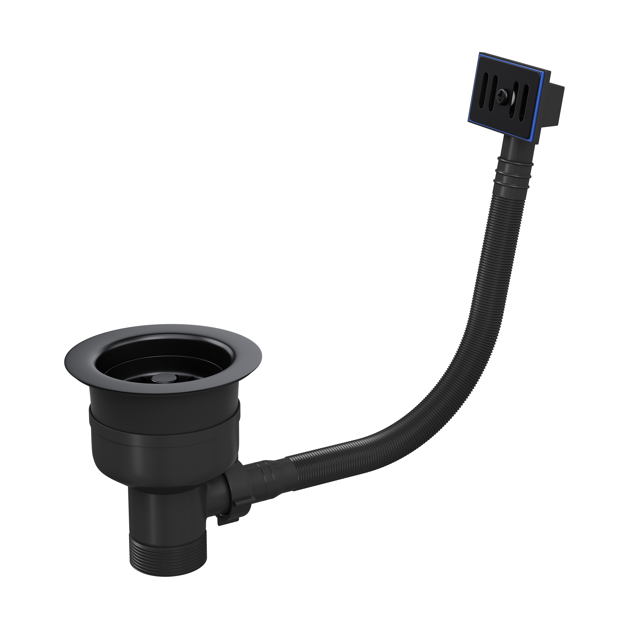 Top-Fix 90mm Basket Strainer Kitchen Sink Waste, Overflow Pipework & Cover