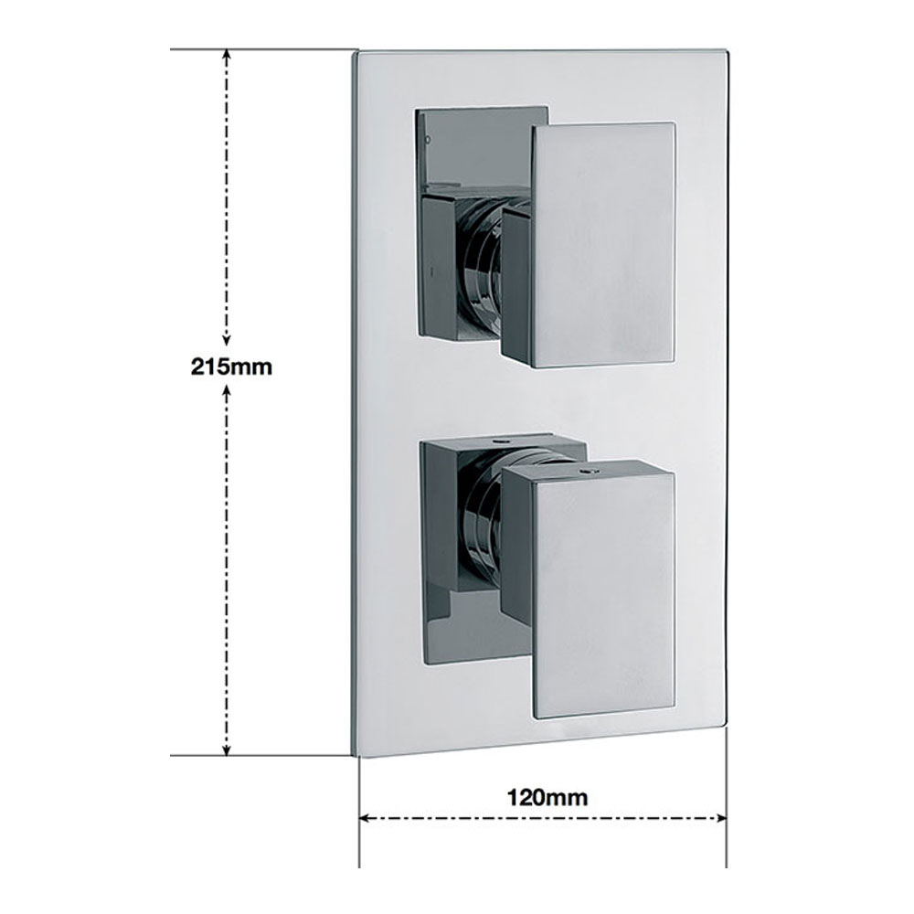 Sagittarius Blade 2 Outlet Concealed Thermostatic Shower Valve