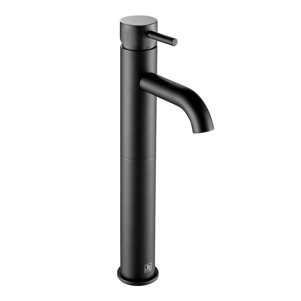 VOS Tall Single Lever Basin Mixer with Designer Handle - Matt Black