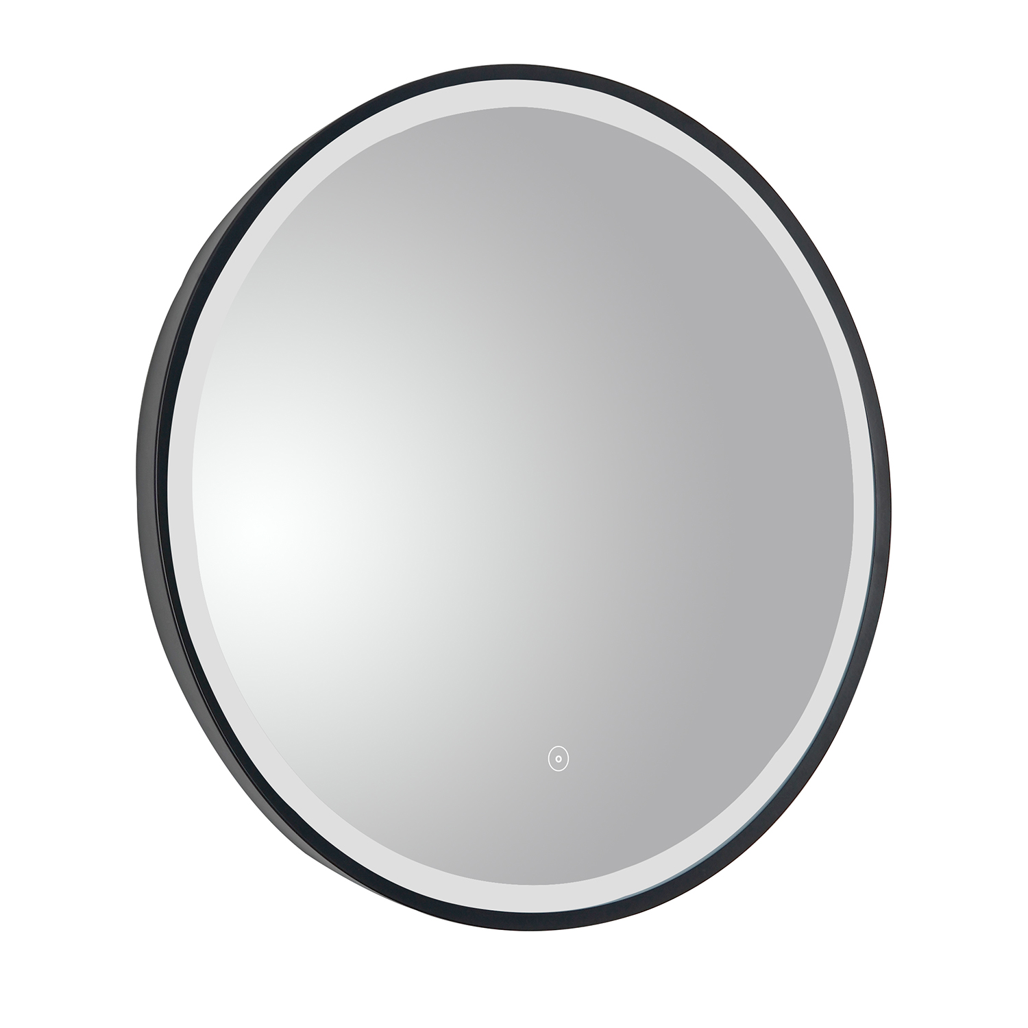 VOS LED Illuminated Round Framed Mirror with Demister Pad & Colour Change Lights - 600mm