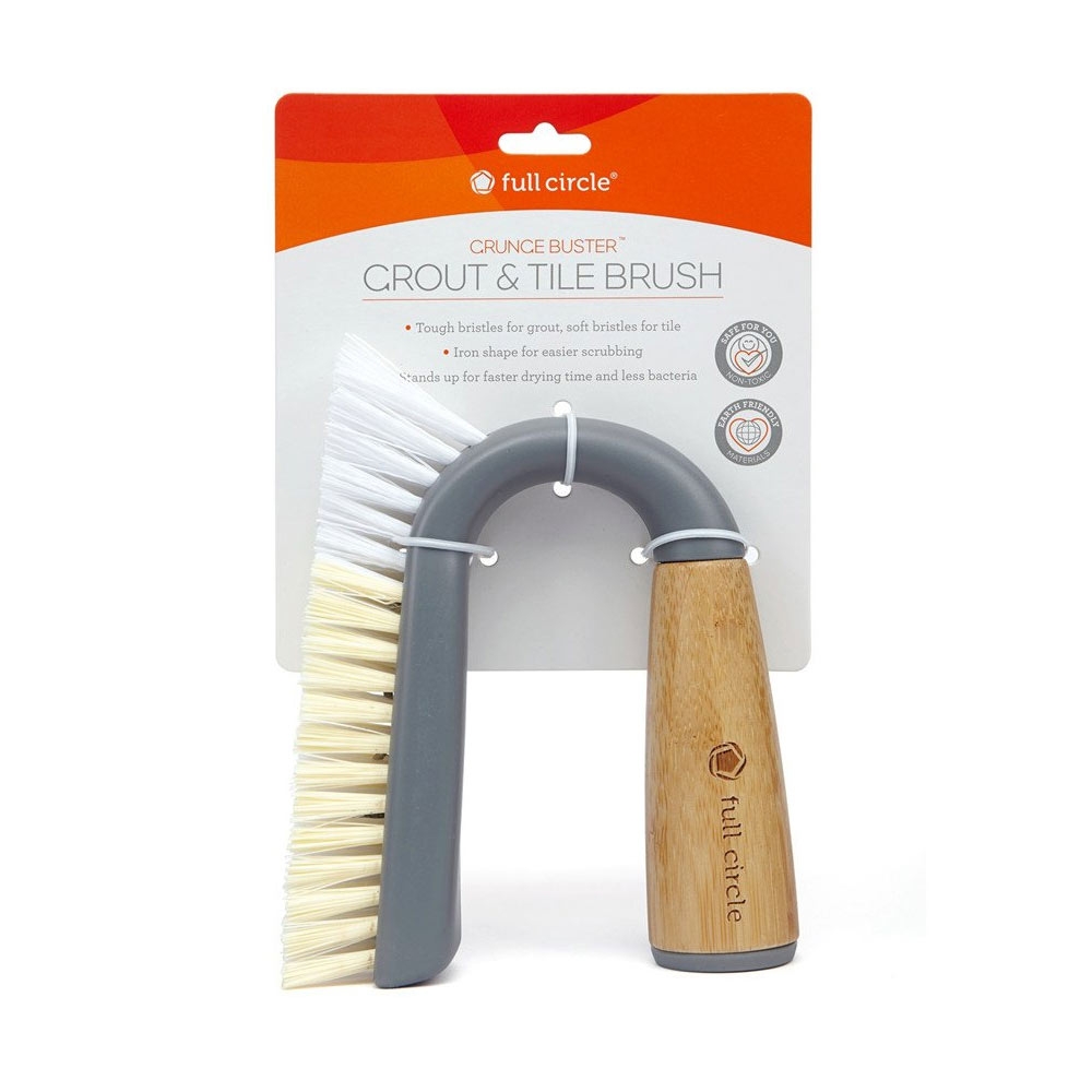 Full Circle Grunge Buster Grout & Tile Brush - Grey