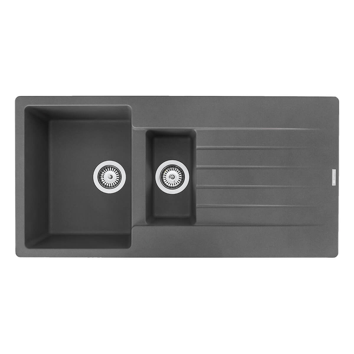 Reginox Harlem 1.5 Bowl Granite Composite Kitchen Sink & Waste Kit - 1000 x 500mm