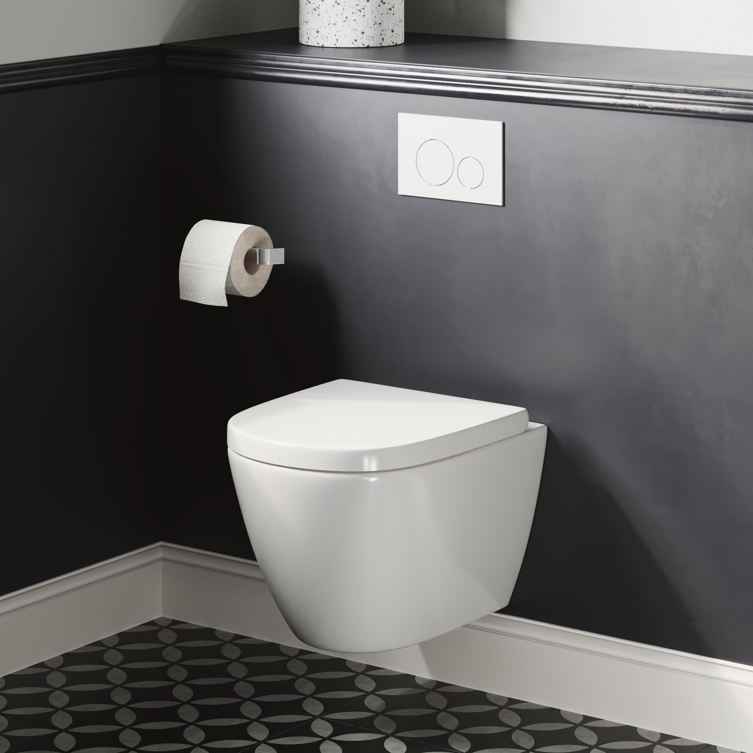 Harbour Clarity Rimless Wall Hung Toilet & Soft Close Seat