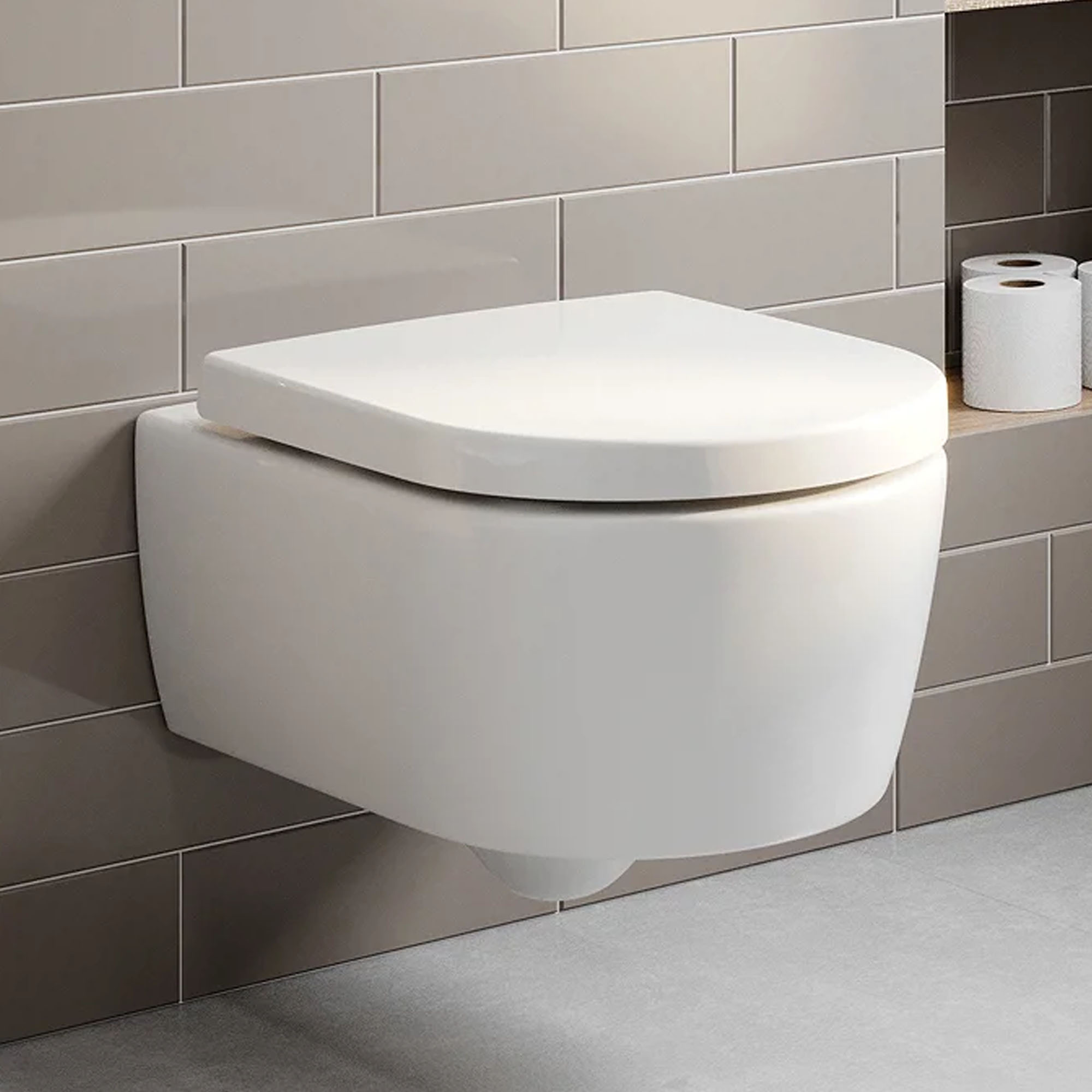 Villeroy & Boch ViConnect Pro 2.0 Frame with Arto Rimless Wall Mounted Toilet, Flush Plate & Soft Close Toilet Seat