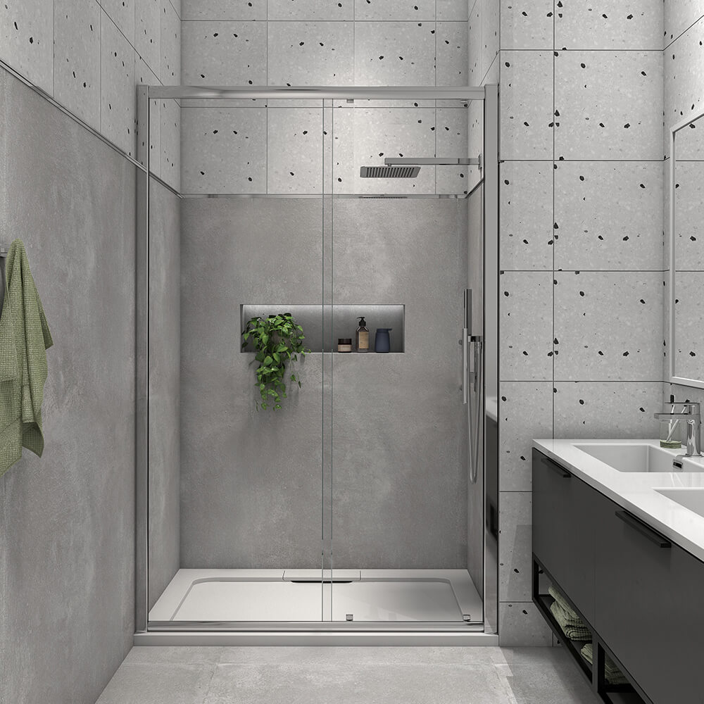 Harbour i8 Easy Clean 8mm Sliding Shower Door & Optional Side Panel