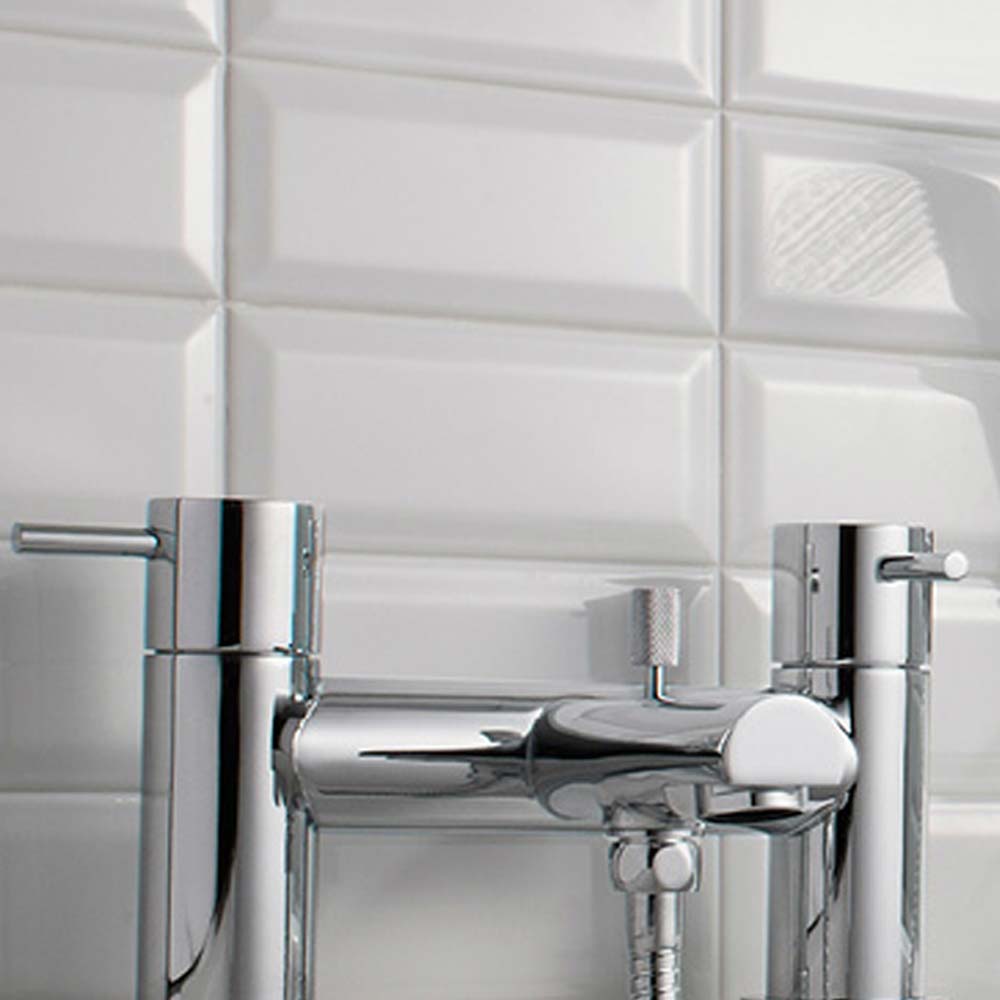 Crosswater Kai Lever Floor Standing Bath Shower Mixer with Handset Kit
