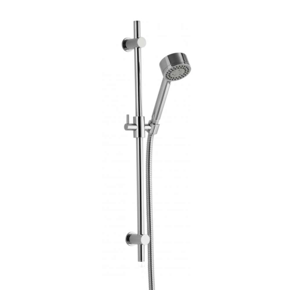 Pura Contemporary Slide Rail Kit with Multi Function ABS Handset & Rose