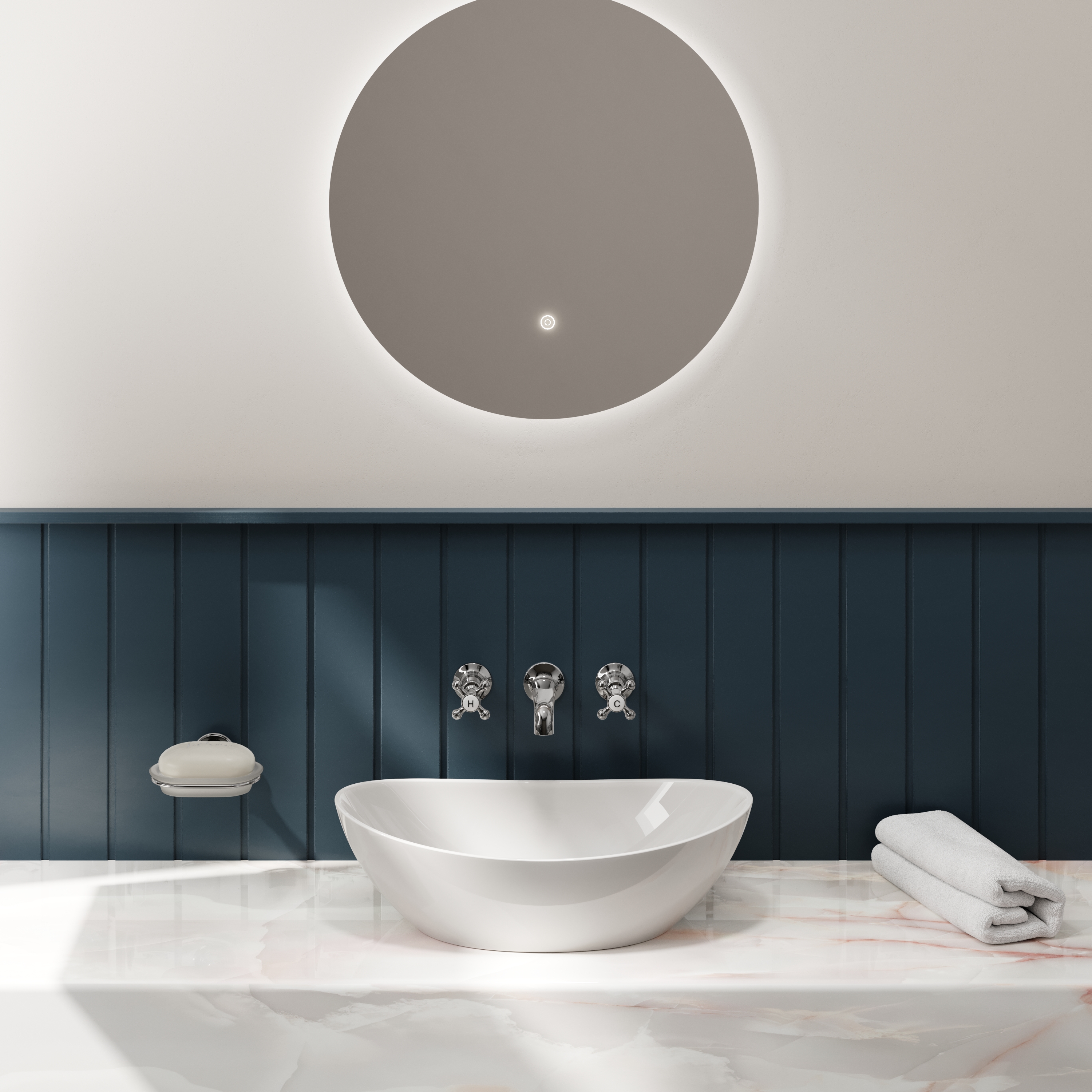 Butler & Rose Ceramic Oval Countertop Basin - 560mm