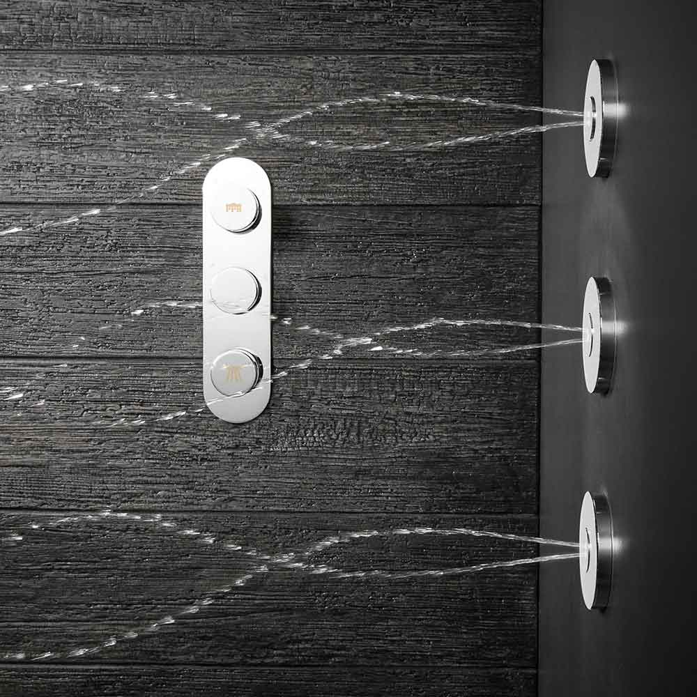 Crosswater Dial Central 2 Outlet Concealed Thermostatic Bath Valve - Landscape