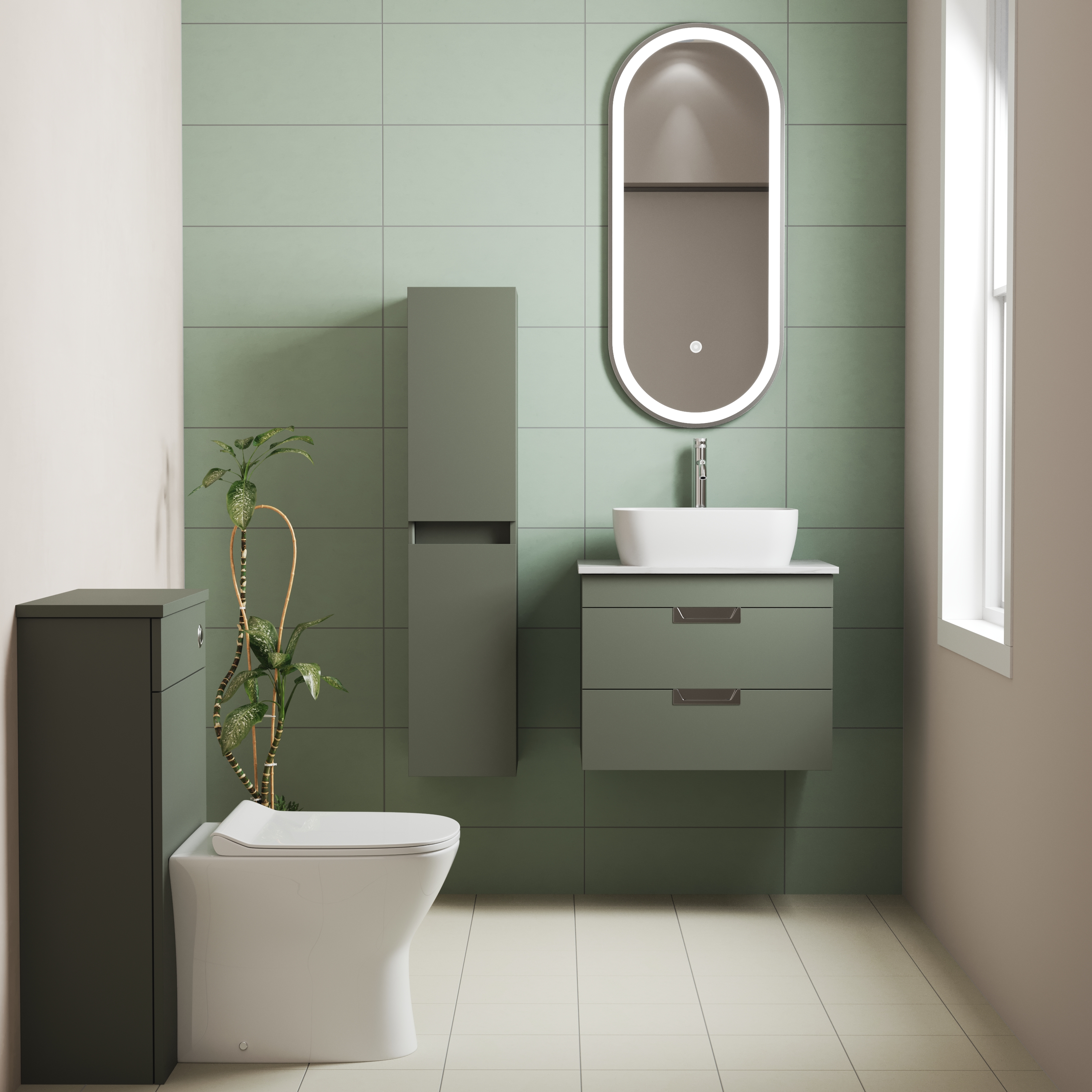 Isla/Freddie 1200mm Wall Mounted Tall Storage Cabinet