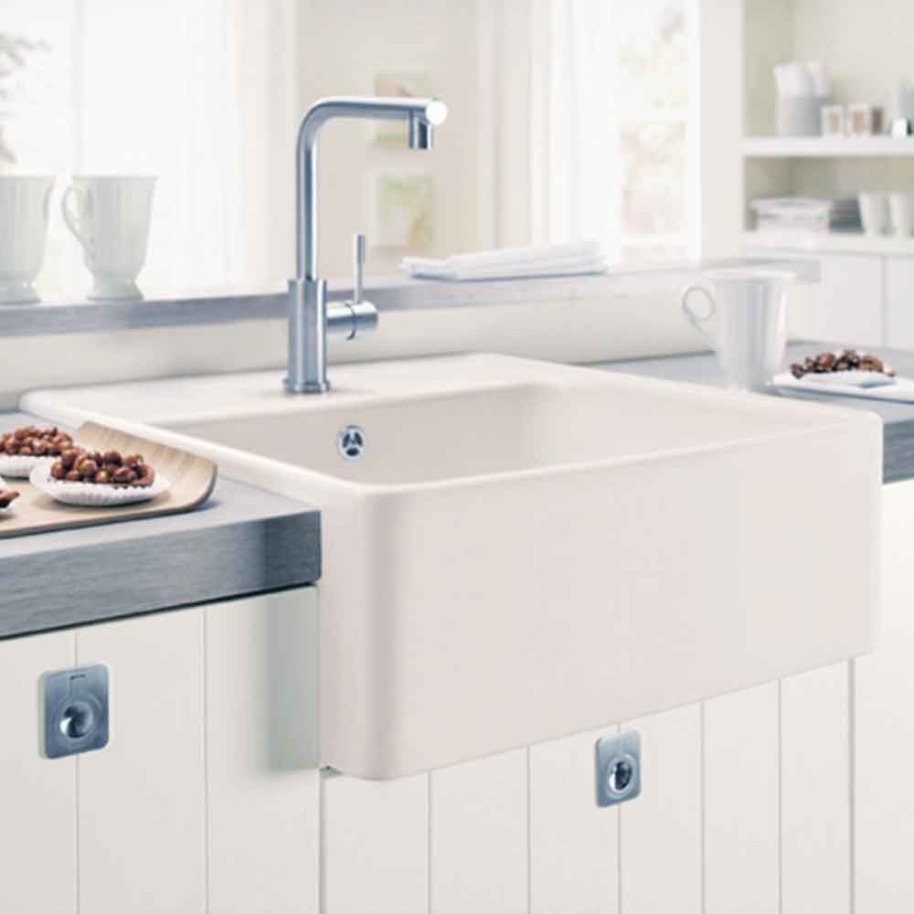 Villeroy & Boch Butler 60 CeramicPlus Single Bowl Belfast Sink with Tap Ledge - 595mm x 630mm