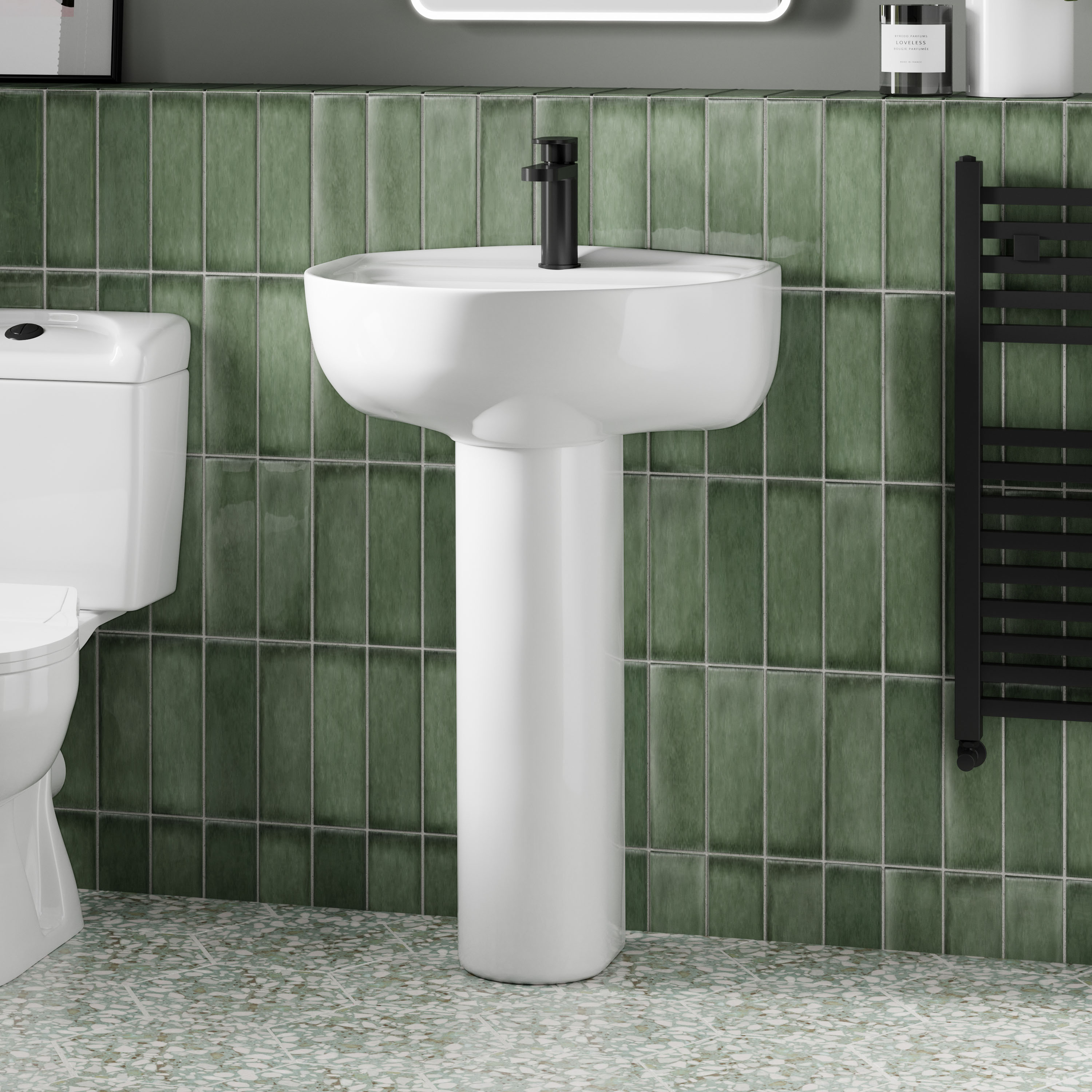 Emma 550mm Full Pedestal & Basin