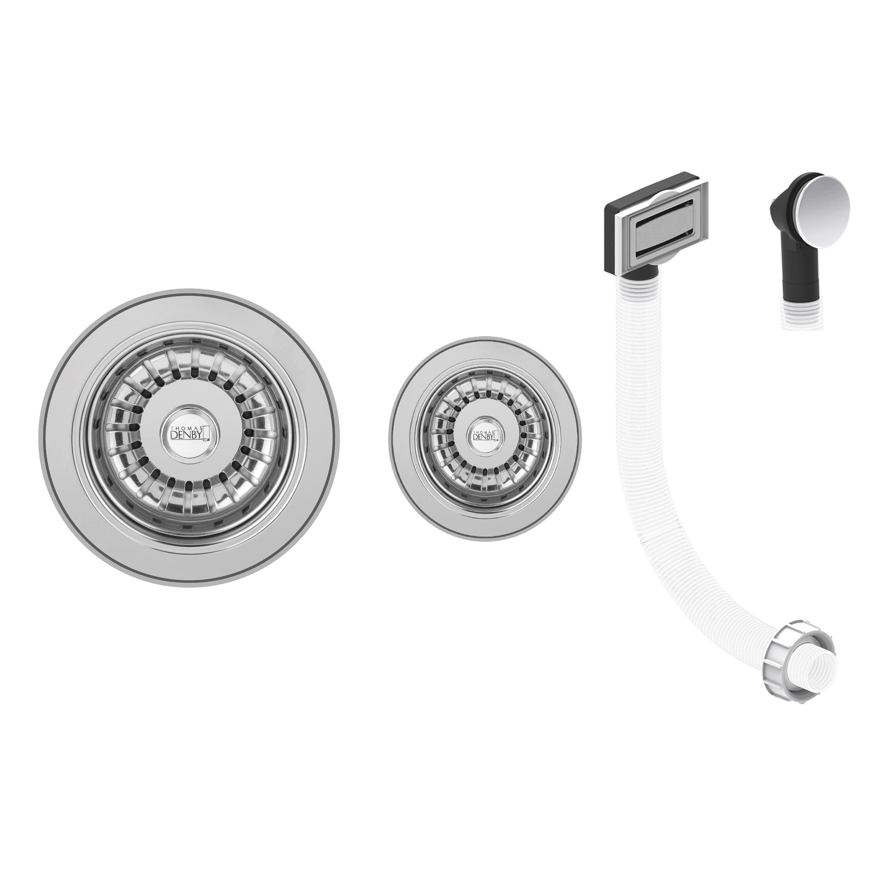 Thomas Denby 1.5 Bowl Deluxe Waste Kit - Chrome