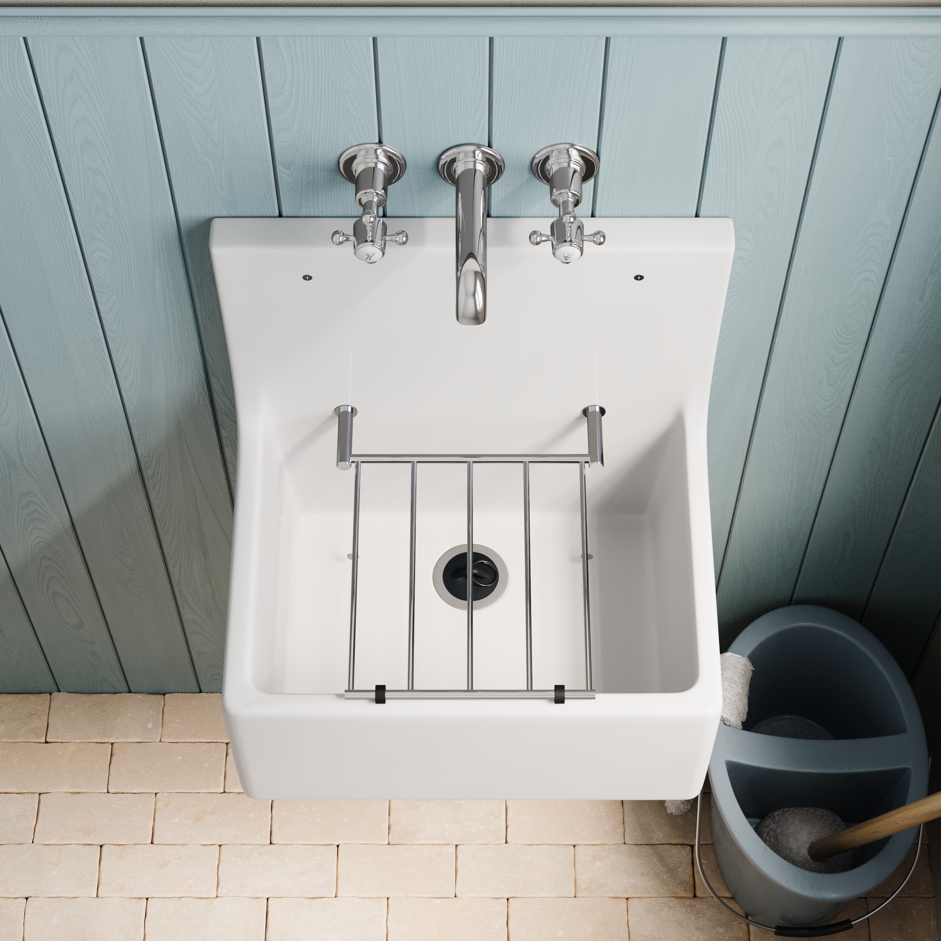 Butler & Rose Ceramic Fireclay Cleaner Sink - 515 x 393mm