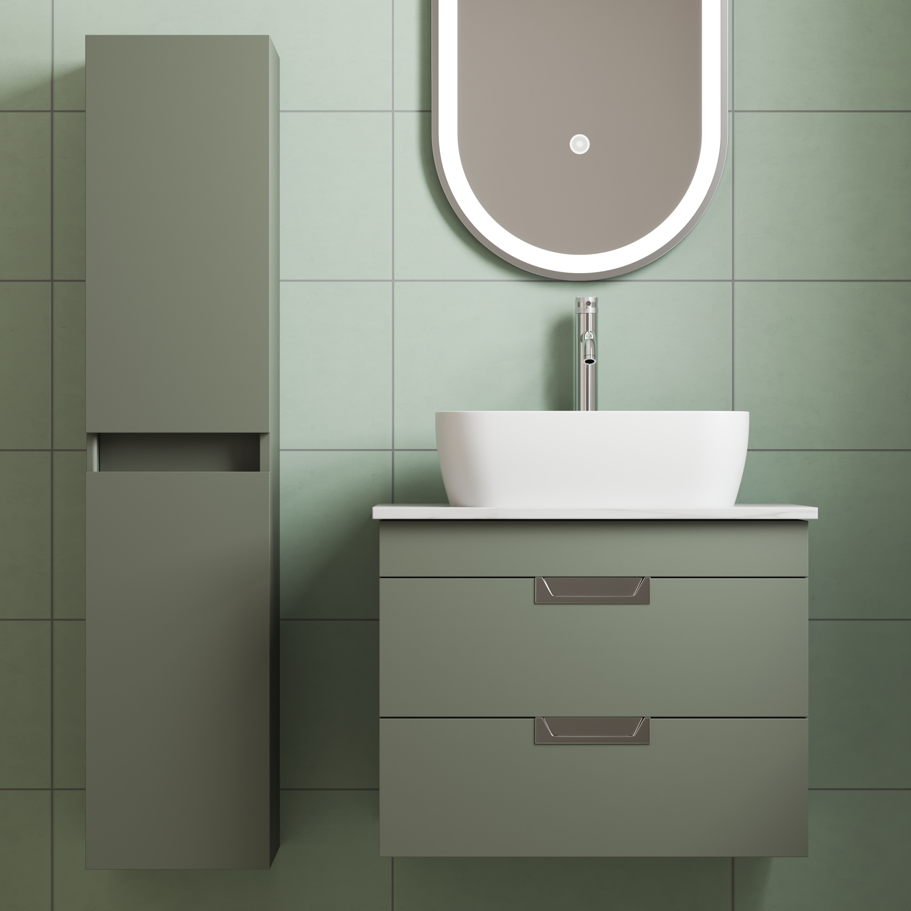 Isla/Freddie 1200mm Wall Mounted Tall Storage Cabinet