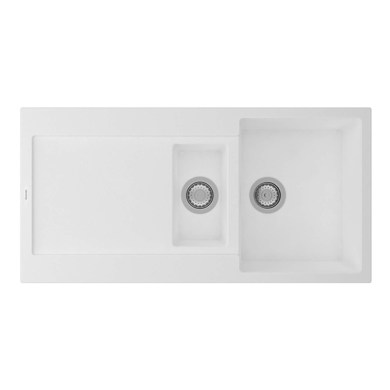 Clearwater Carina 1.5 Bowl Granite Composite Sink & Waste with Reversible Drainer - 1000 x 500mm