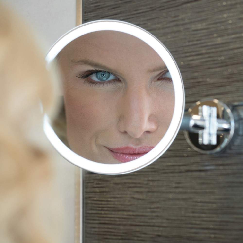 hib. Eclipse Round LED Illuminated Magnifying Mirror - 200 x 200mm