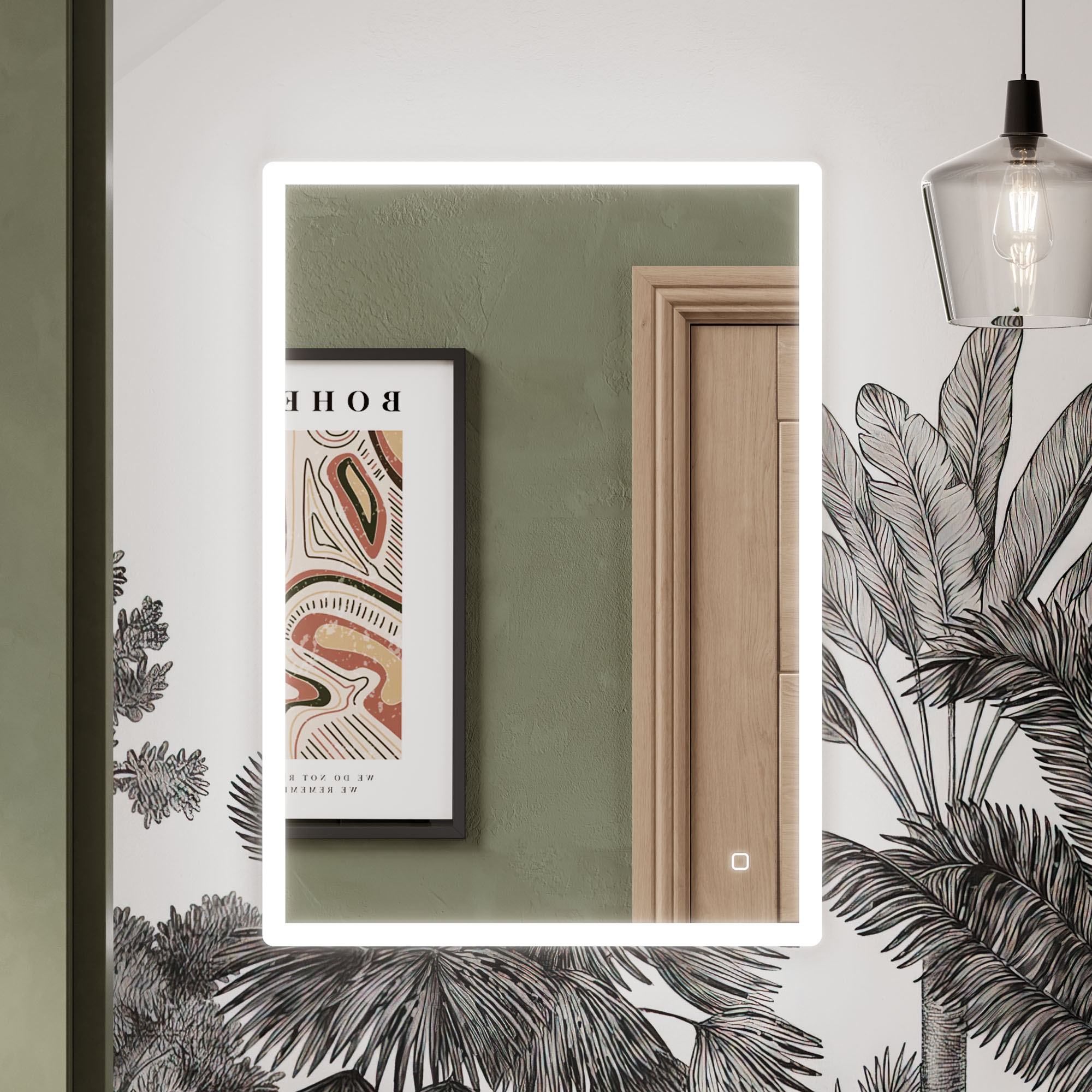 hib. Vega LED Illuminated Rectangular Mirror with Demister Pad & Colour Change LEDs