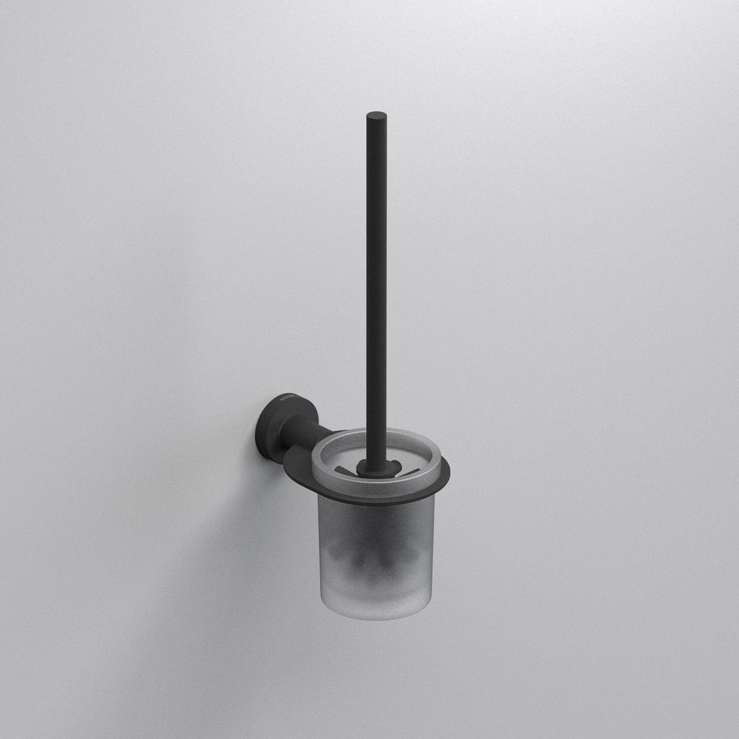 Sonia Tecno Project Black Toilet Brush Set