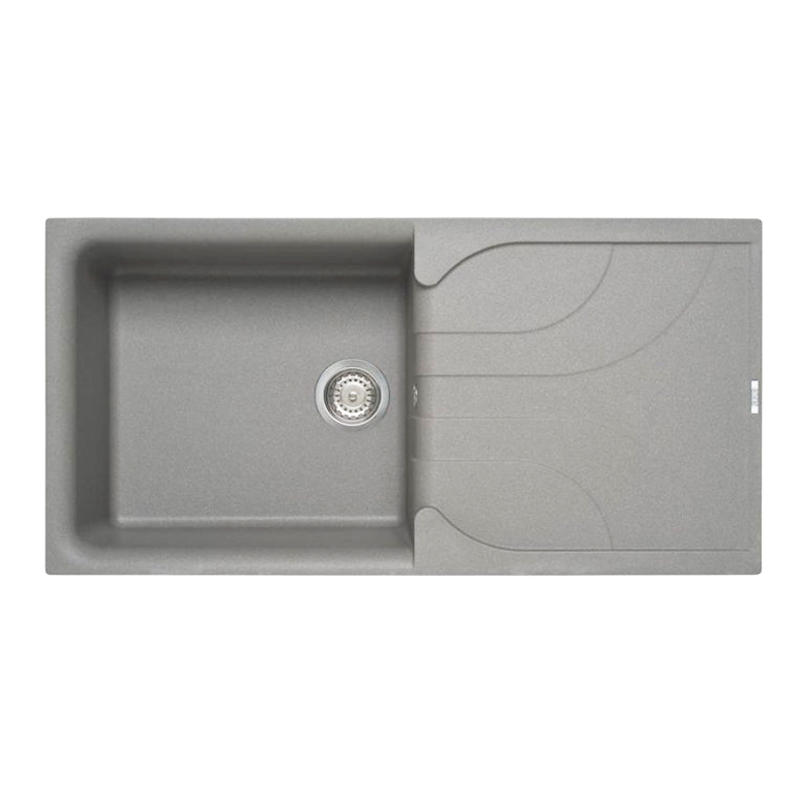 Reginox Ego Granite Composite Large Single Bowl Kitchen Sink with Reversible Drainer & Waste Kit - 1000 x 500mm