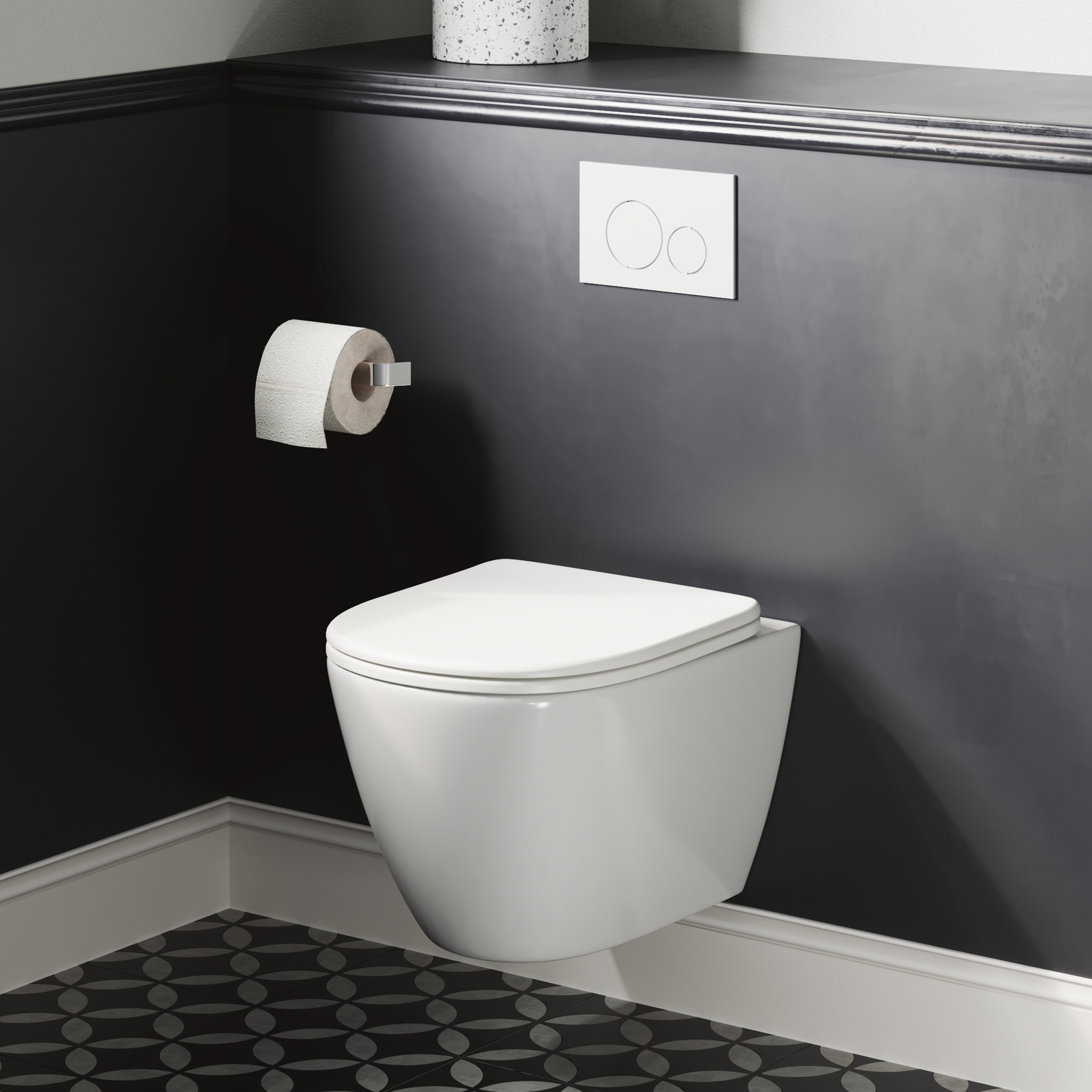 Harbour Clarity Rimless Wall Hung Toilet & Soft Close Seat