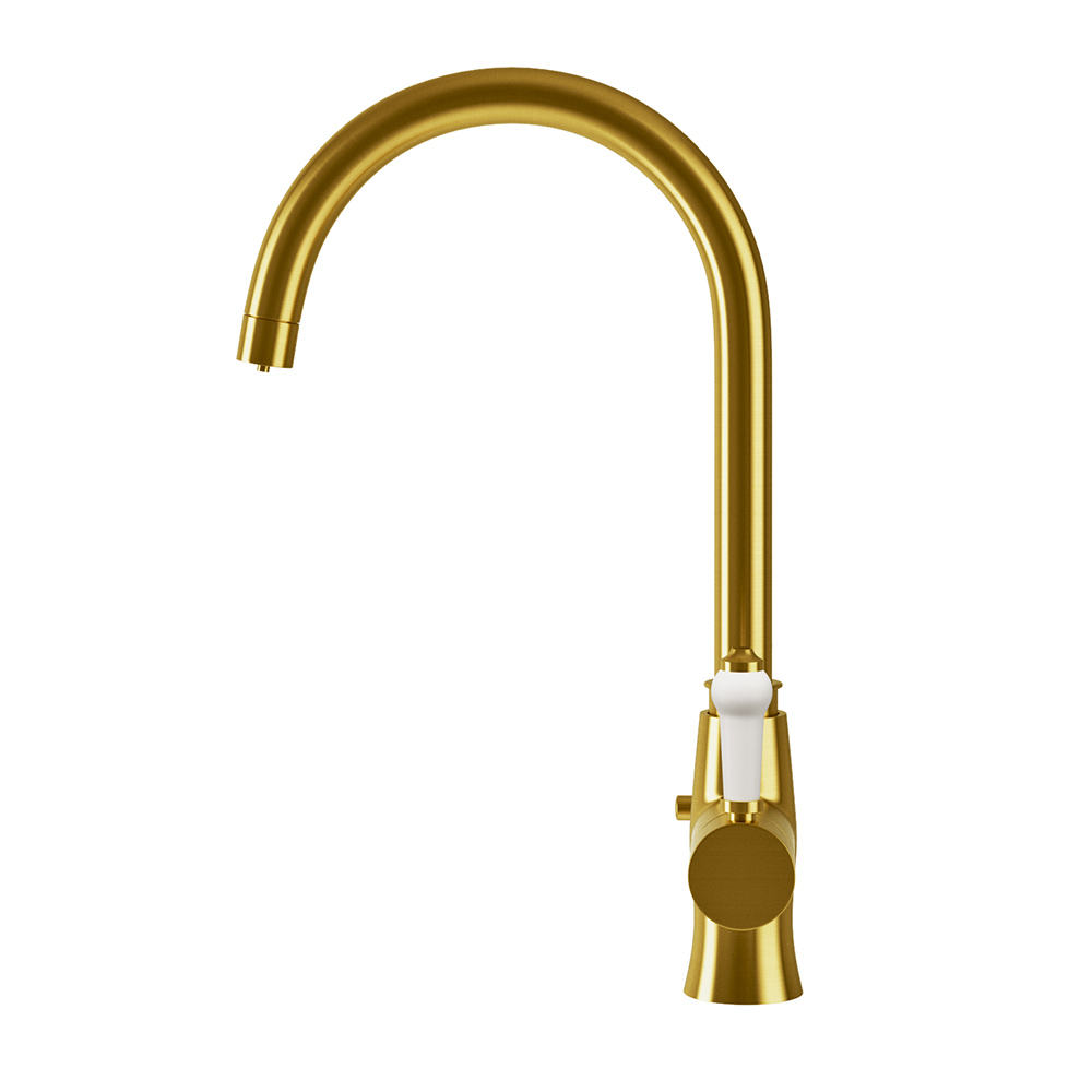 Butler & Rose 3-in-1 Traditional Instant Hot Water Kitchen Mixer & Filter Unit - Brushed Gold